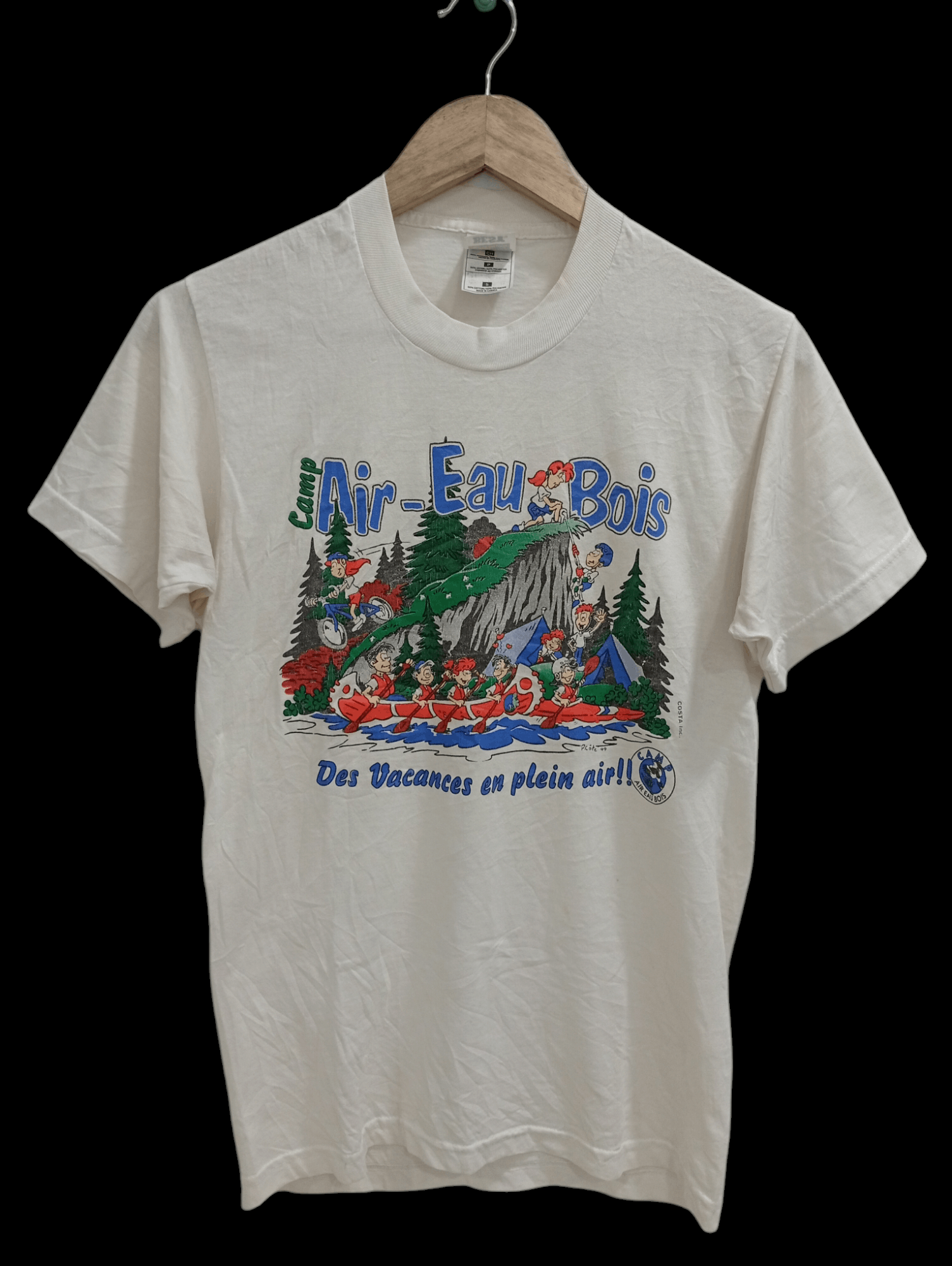 Fruit Of The Loom × Vintage 🔥🔥Vintage 90s Camp Air - Eau Bois T-Shirt Size US S / EU 44-46 / 1 - 1 Thumbnail