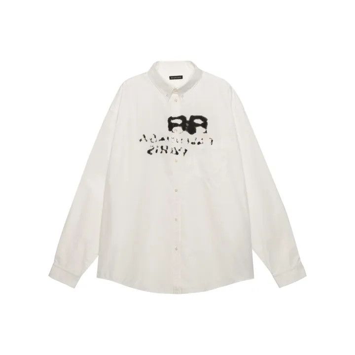 Balenciaga Balenciaga Long Sleeve White Shirt for Men Size US M / EU 48-50 / 2 - 1 Thumbnail