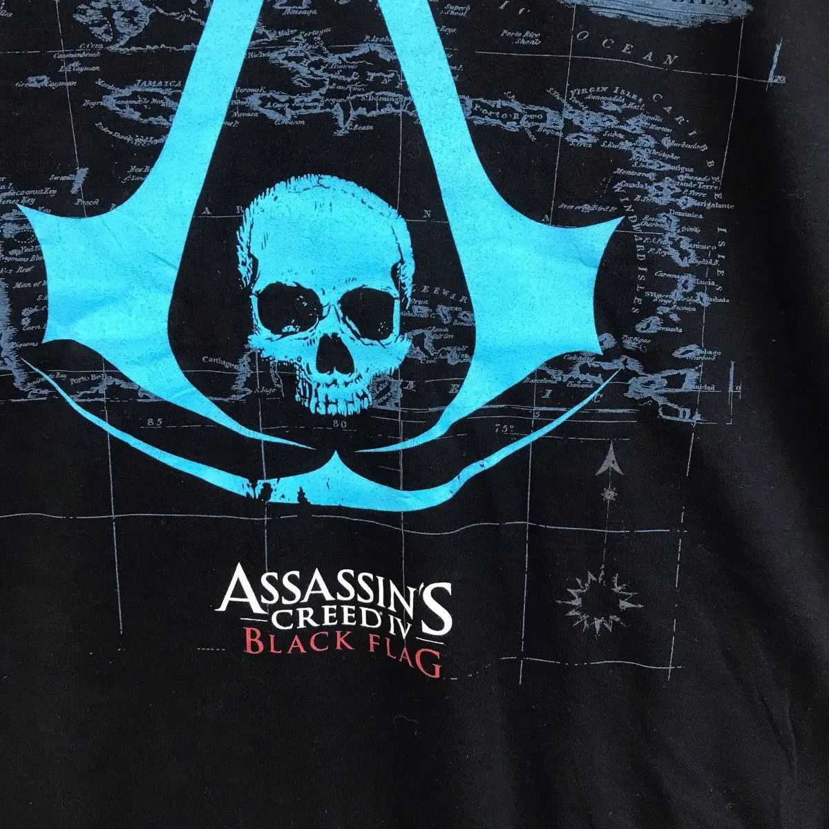 Vintage ASSASSIN'S CREED Iv Games Movie Black Flag Skull Print Black Size US XL / EU 56 / 4 - 4 Thumbnail