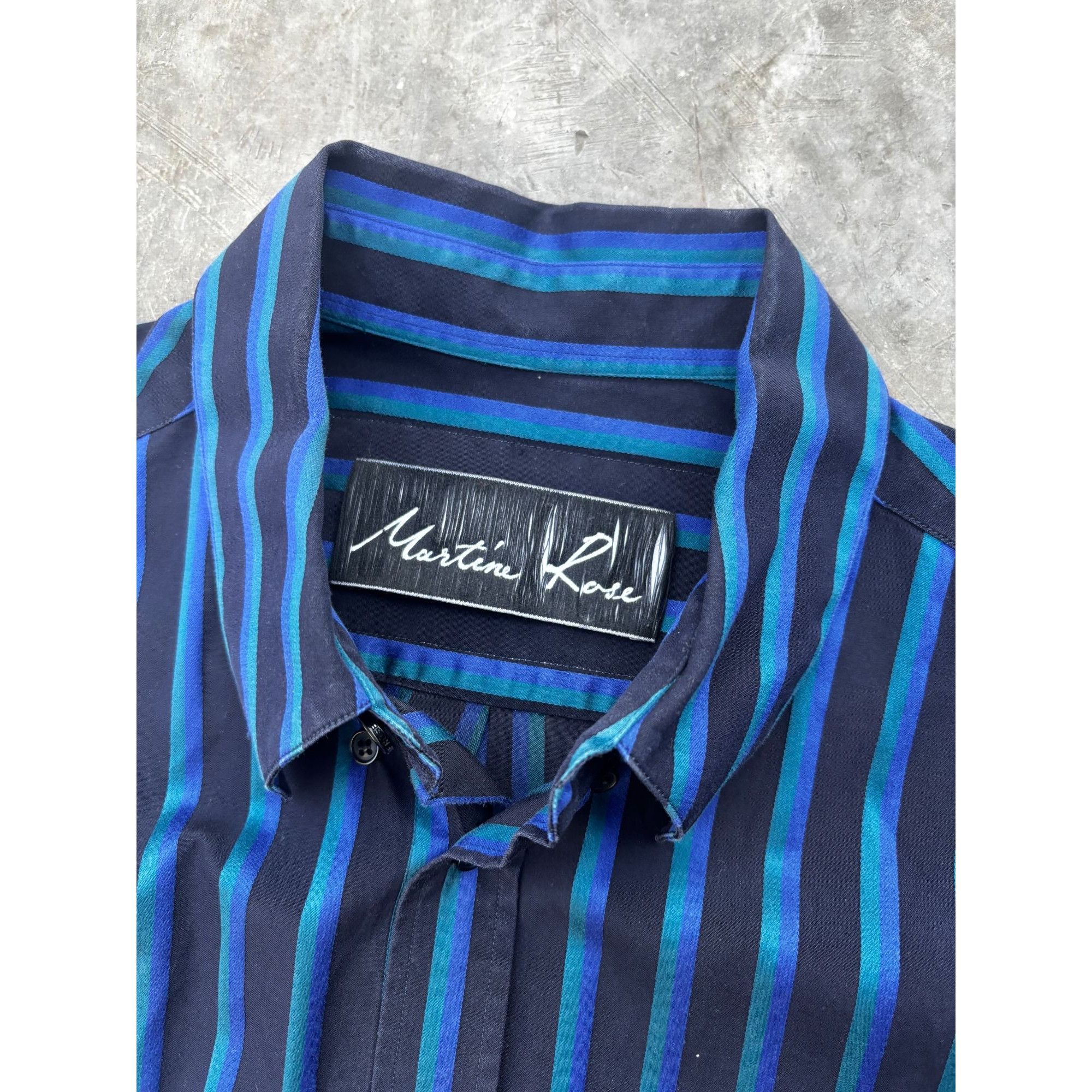 Martine Rose Martine Rose Patchwork Punk Shirt - Blue Black - Archive Des Size US M / EU 48-50 / 2 - 7 Thumbnail
