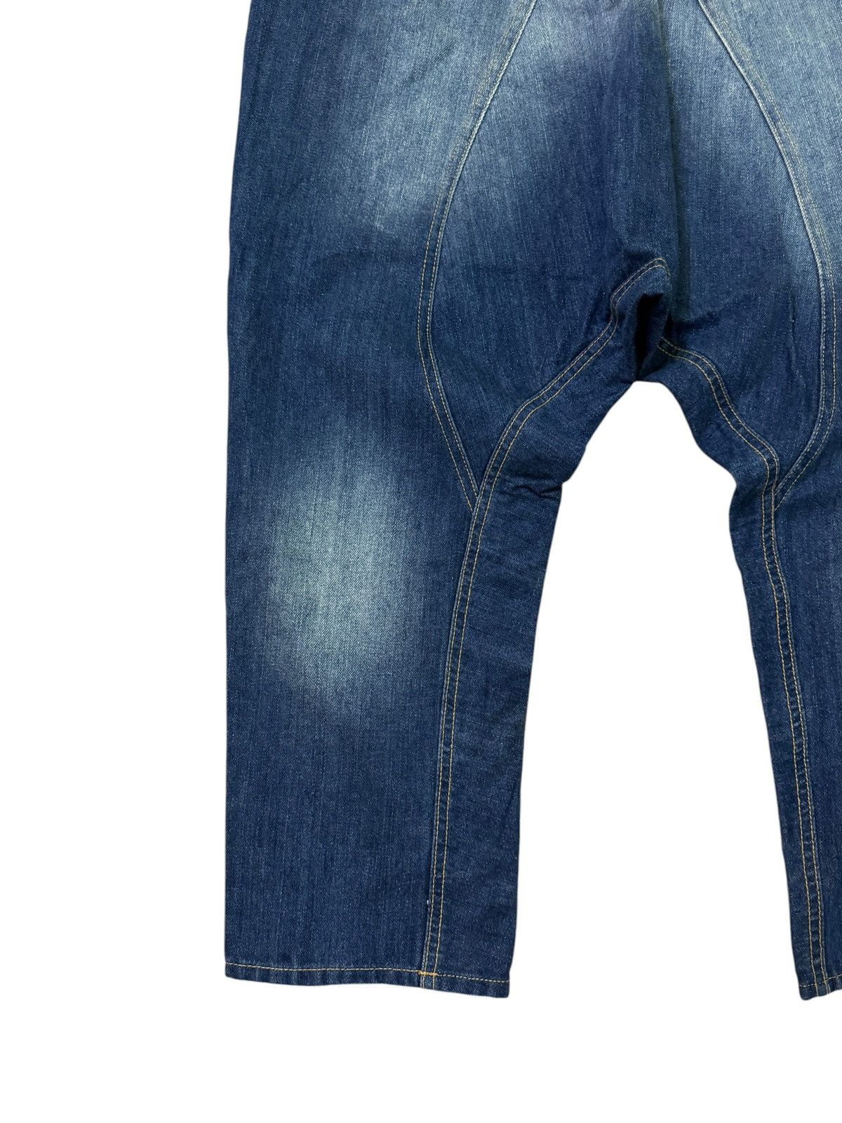 Japanese Brand Vintage Crotch Jeans Washed Detailing Cdg Inspired Size US 30 / EU 46 - 12 Thumbnail