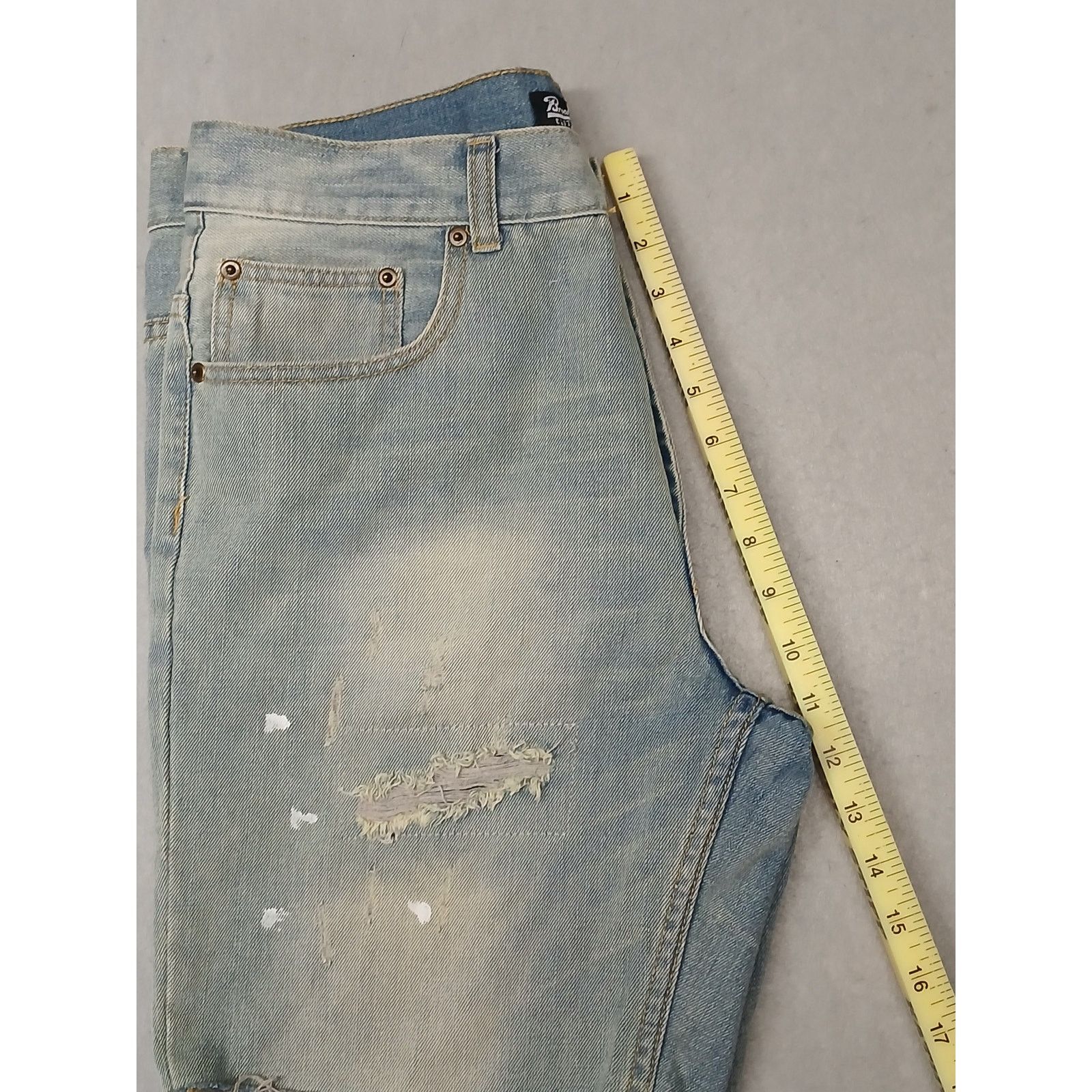 Brooklyn Cloth Brooklyn Cloth (34) Distressed Ripped Original Denim Jorts Size US 34 / EU 50 - 6 Thumbnail