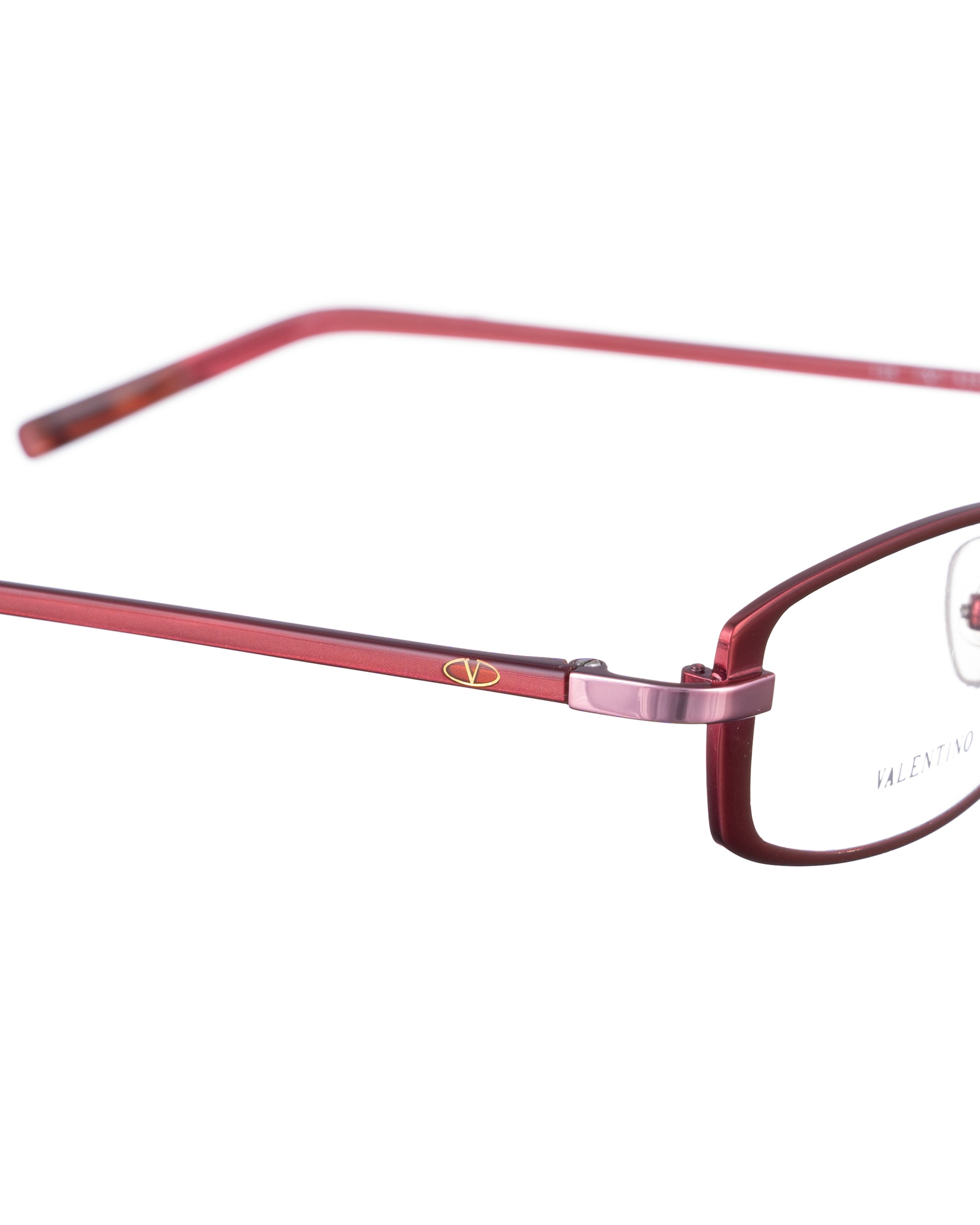 Valentino Valentino 00s Red Thin Metallic Glasses Size ONE SIZE - 2 Thumbnail