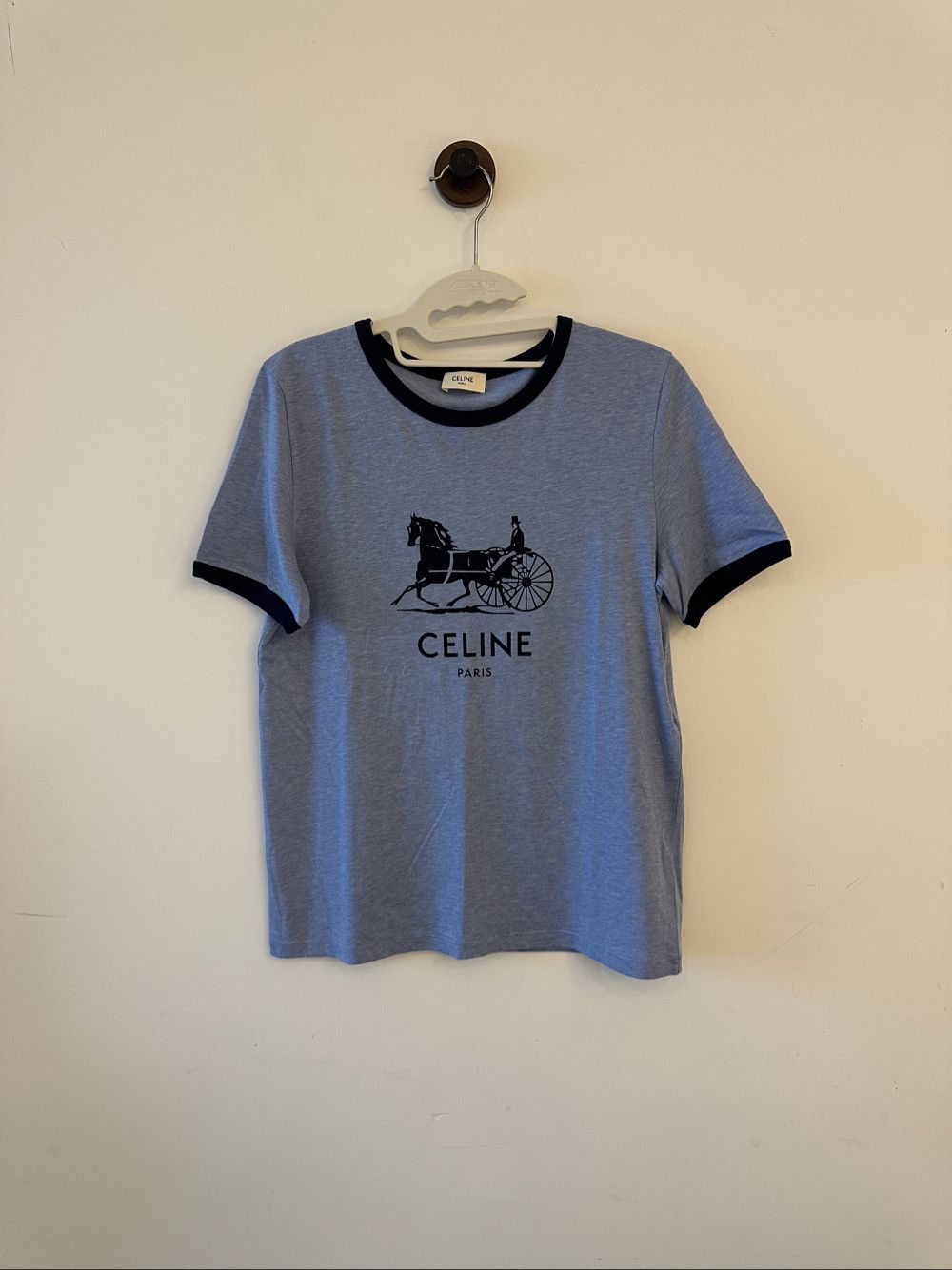 Celine Celine Horse Carriage Logo T-Shirt Size M Size M / US 6-8 / IT 42-44 - 1 Thumbnail