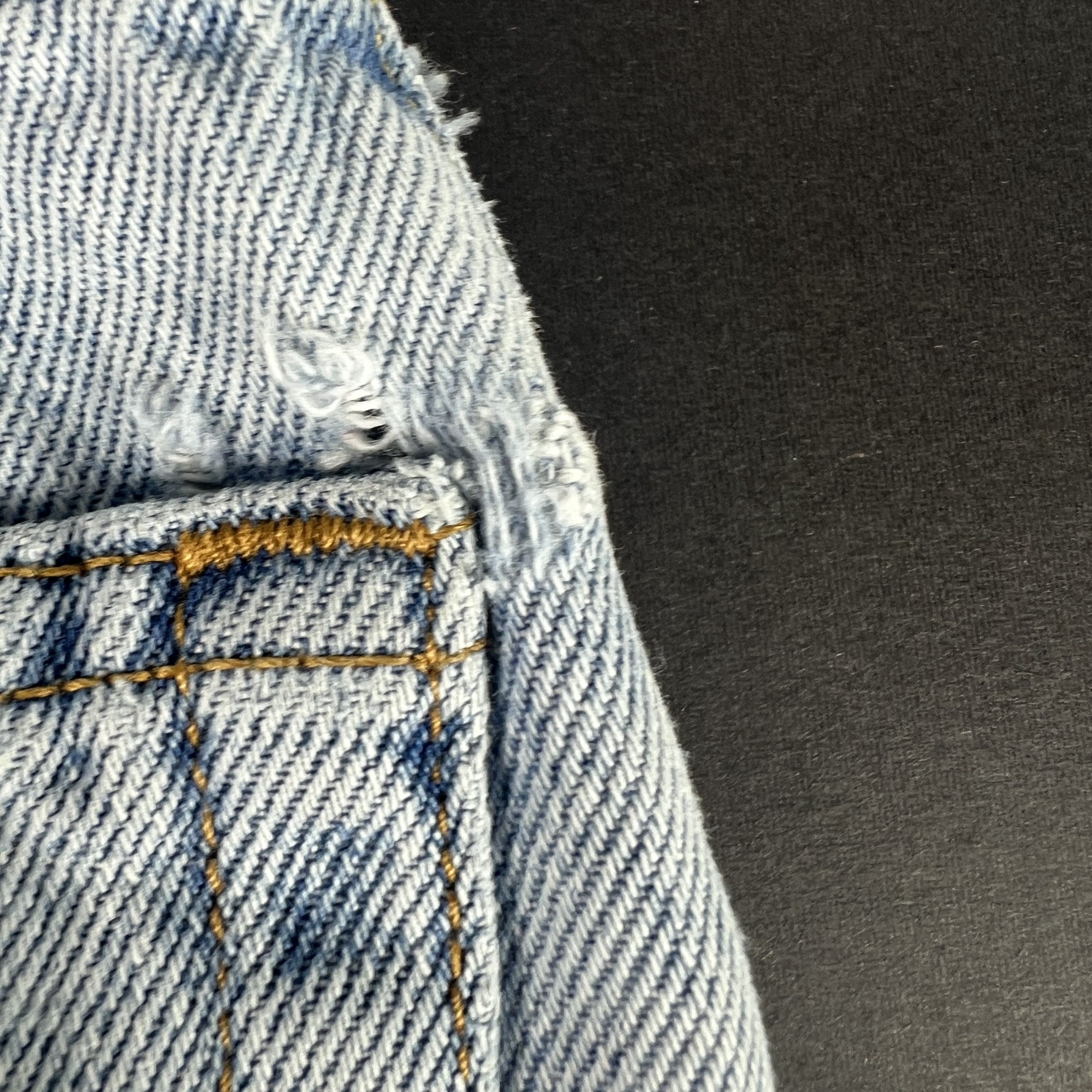 Levi's Y2K Levi's Jeans 505 Straight Light Blue Distressed Denim Size US 35 - 3 Thumbnail