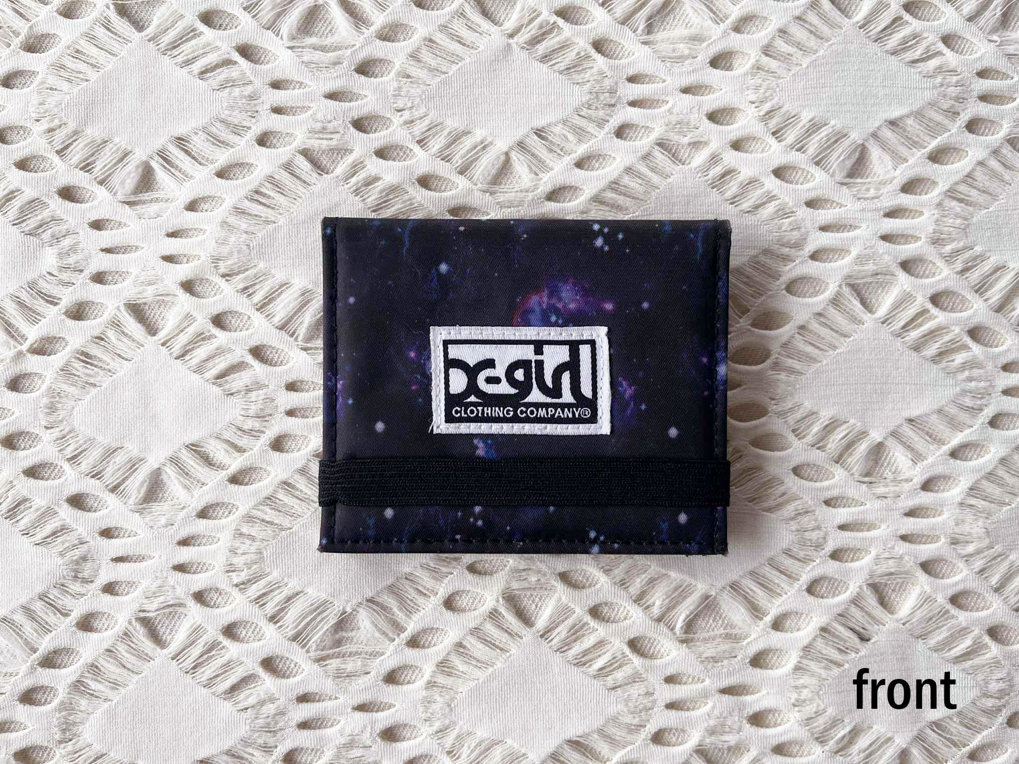 Japanese Brand Galaxy printed Japanese Sporty style bifold mini card case Size ONE SIZE - 3 Thumbnail