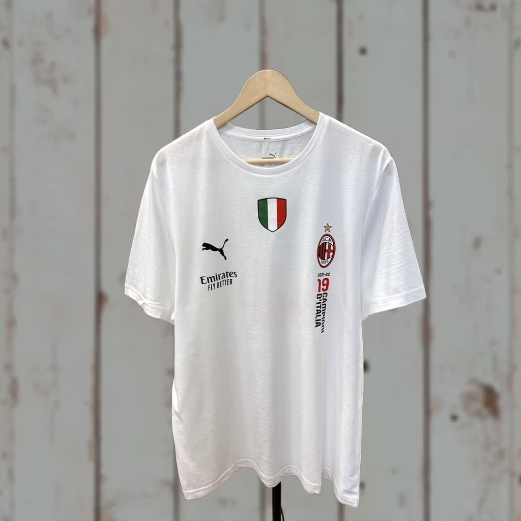 Puma PUMA AC Milan 2021-22 Champions T Shirt Campioni D’Italia XL Men White Shirt Mens Size US XL / EU 56 / 4 - 1 Thumbnail