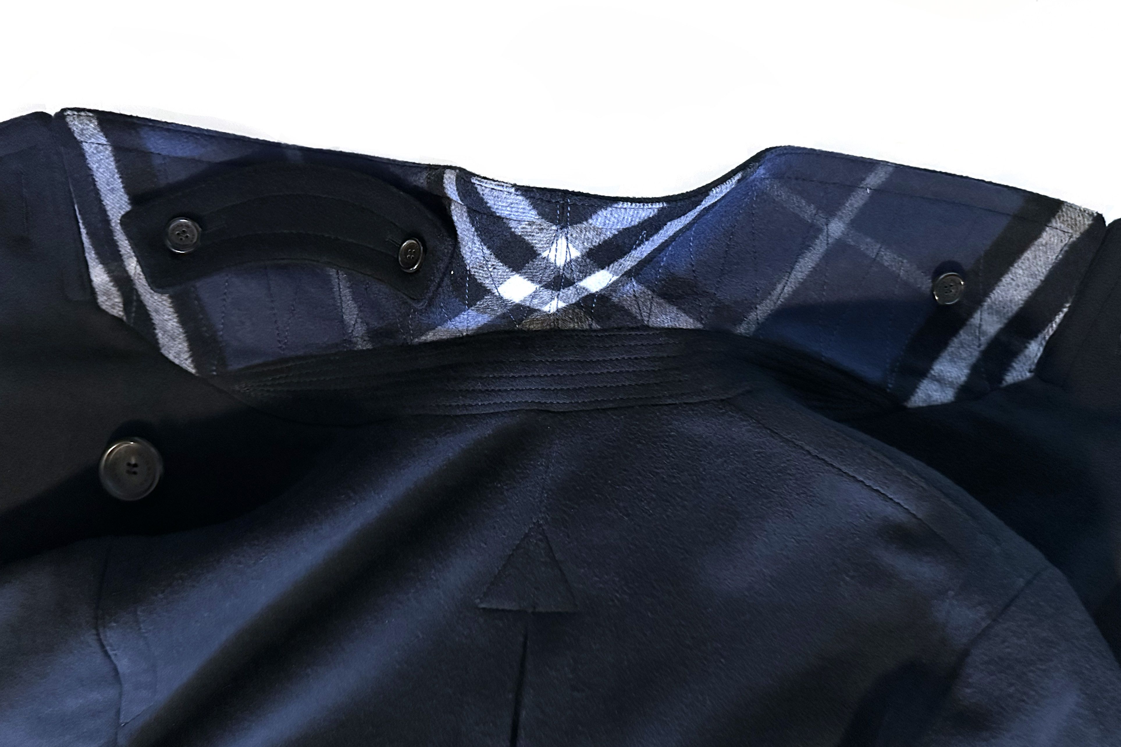 Burberry Men's Navy Wool-Cashmere Pea Coat LIKE NEW Size US S / EU 44-46 / 1 - 6 Thumbnail