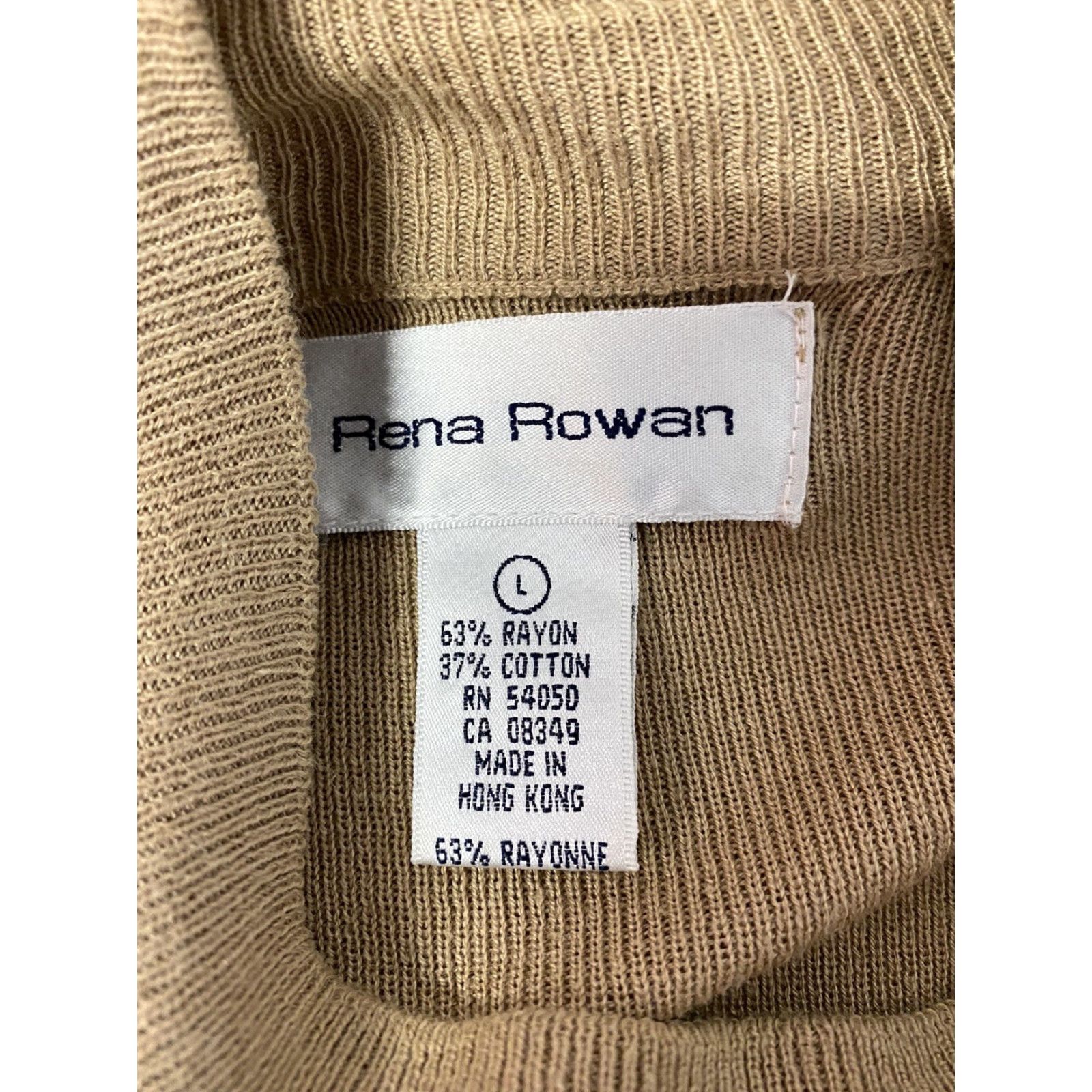 Vintage Rena Rowan Brown Long Sleeve Pullover Ruched Front Sweater L Large Size L / US 10 / IT 46 - 7 Thumbnail