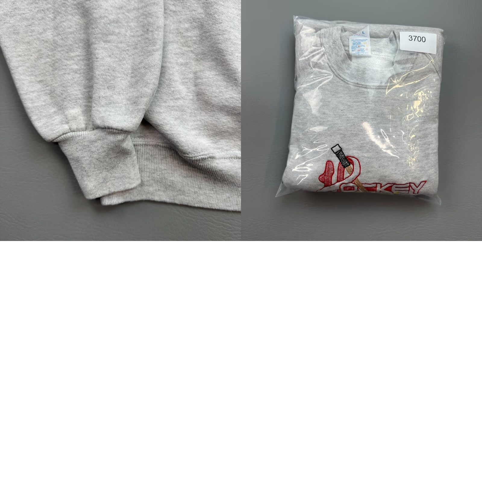 Jerzees VINTAGE Jerzees Sweatshirt Womens Large Gray Hockey Mom Embroidered USA Made Size L / US 10 / IT 46 - 9 Thumbnail