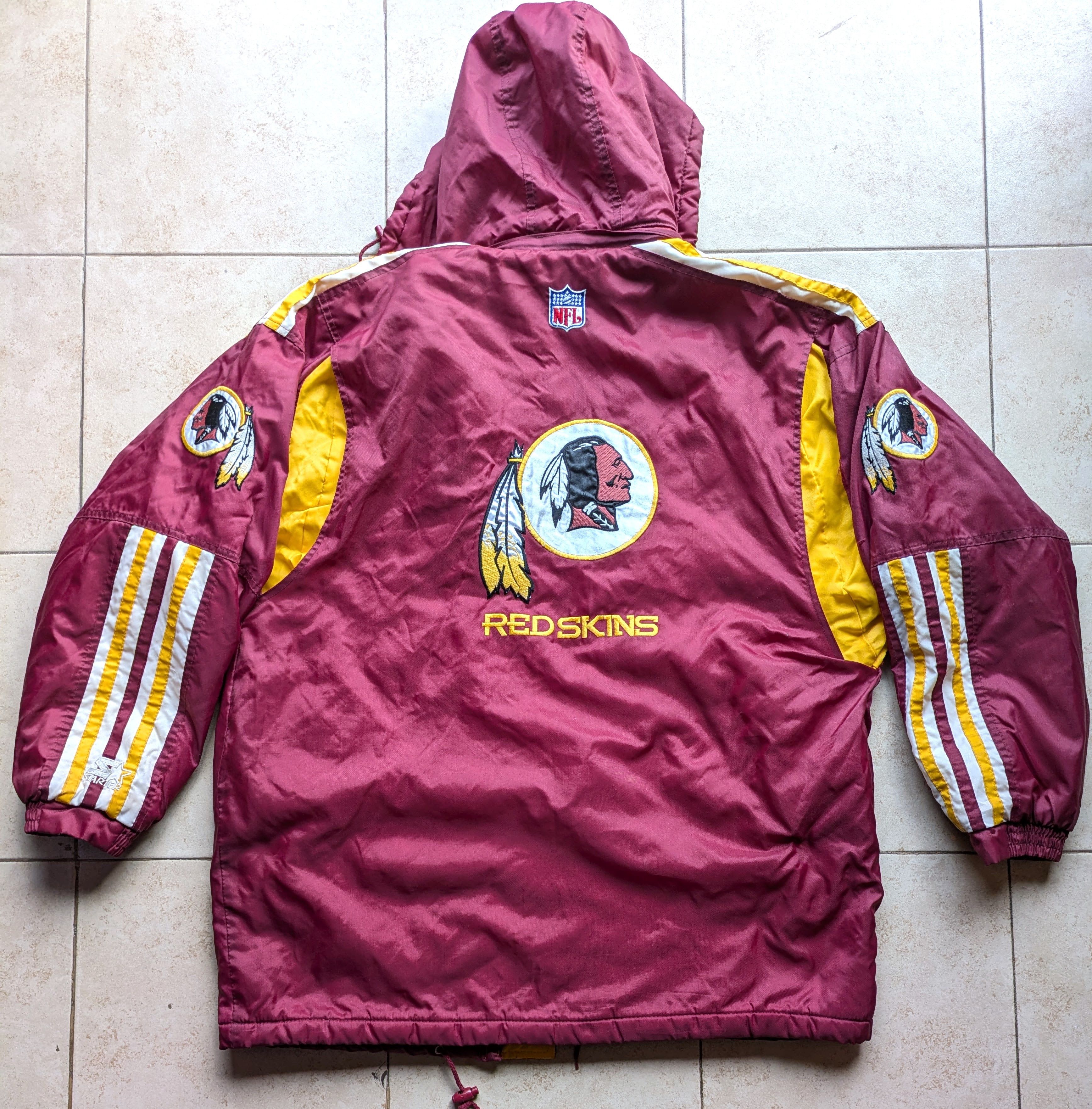 スターター NFL REDSKINS ジャケット WASHINGTON REDSKINS LOGO 7 SIDELINE JACKET SZ M NFL VTG 80S