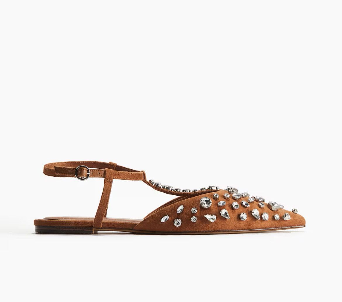 H&M H&M rhinestone flats Size US 7 / IT 37 - 2 Thumbnail