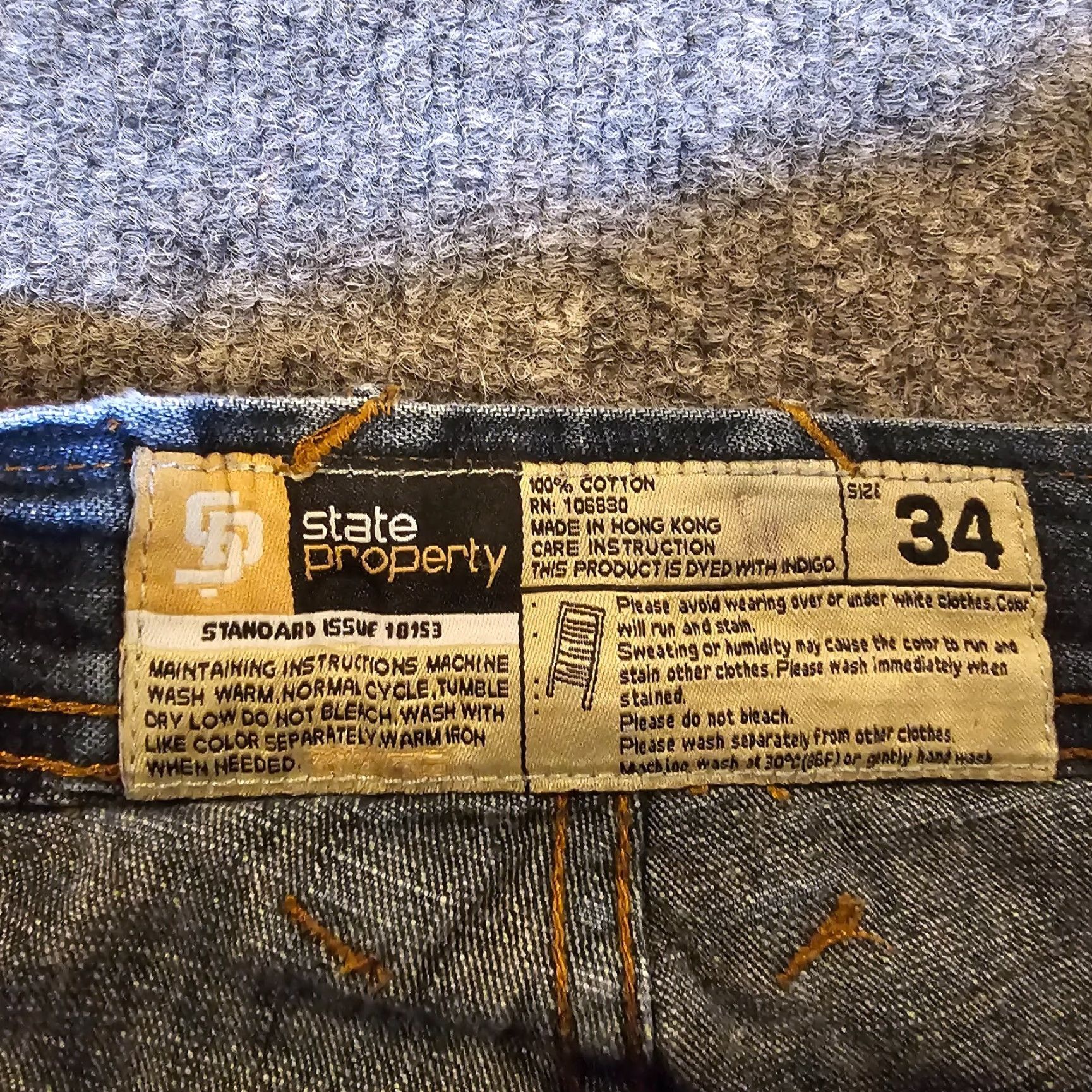 Vintage State Property Jeans Mens 32 Blue Straight Leg Vintage Y2K Skater Grunge 90s Mens Jeans State Property Regular 32 Blue Den im 90s Vintage 90s Size US 32 / EU 48 - 5 Thumbnail