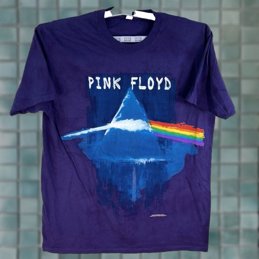 Liquid Blue Pink Floyd Dark Side of the Moon Tie-Dye T-Shirt Large Purple Liquid Blue Graphic Print Mens Size US L / EU 52-54 / 3 - 1 Thumbnail