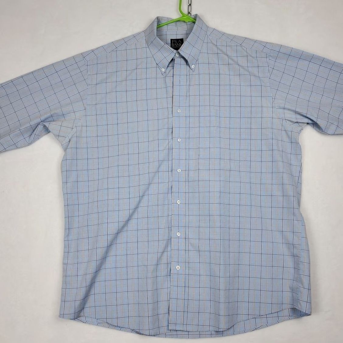 Jos. A. Bank Jos A Bank Travelers Collection Mens XL Blue Plaid Long Sleeve Button-Down Shirt Size US XL / EU 56 / 4 - 3 Thumbnail