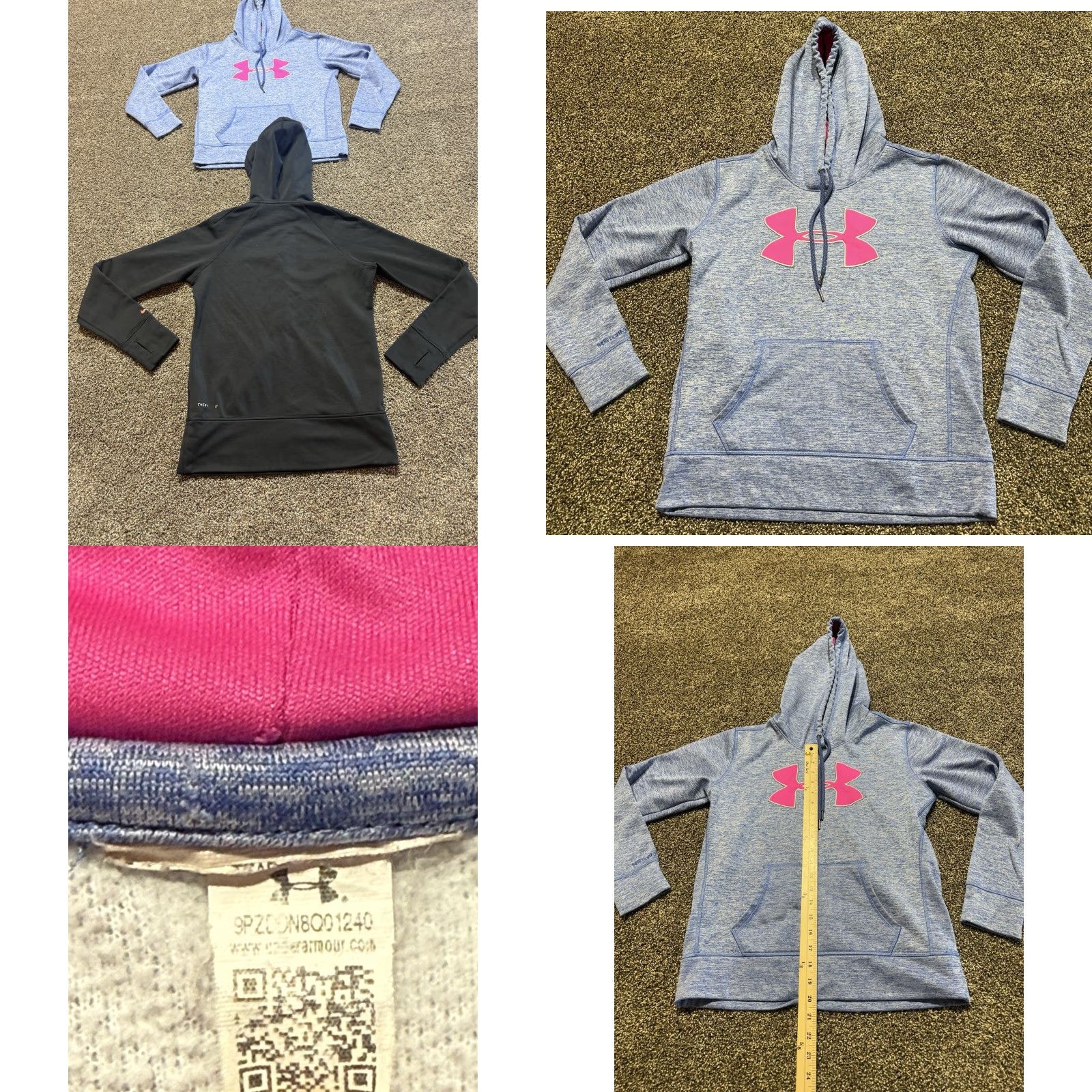 VINTAGE Nike & Under Armour Womens Hoodie Pullover Size Small Lot Of 2 Multicolor