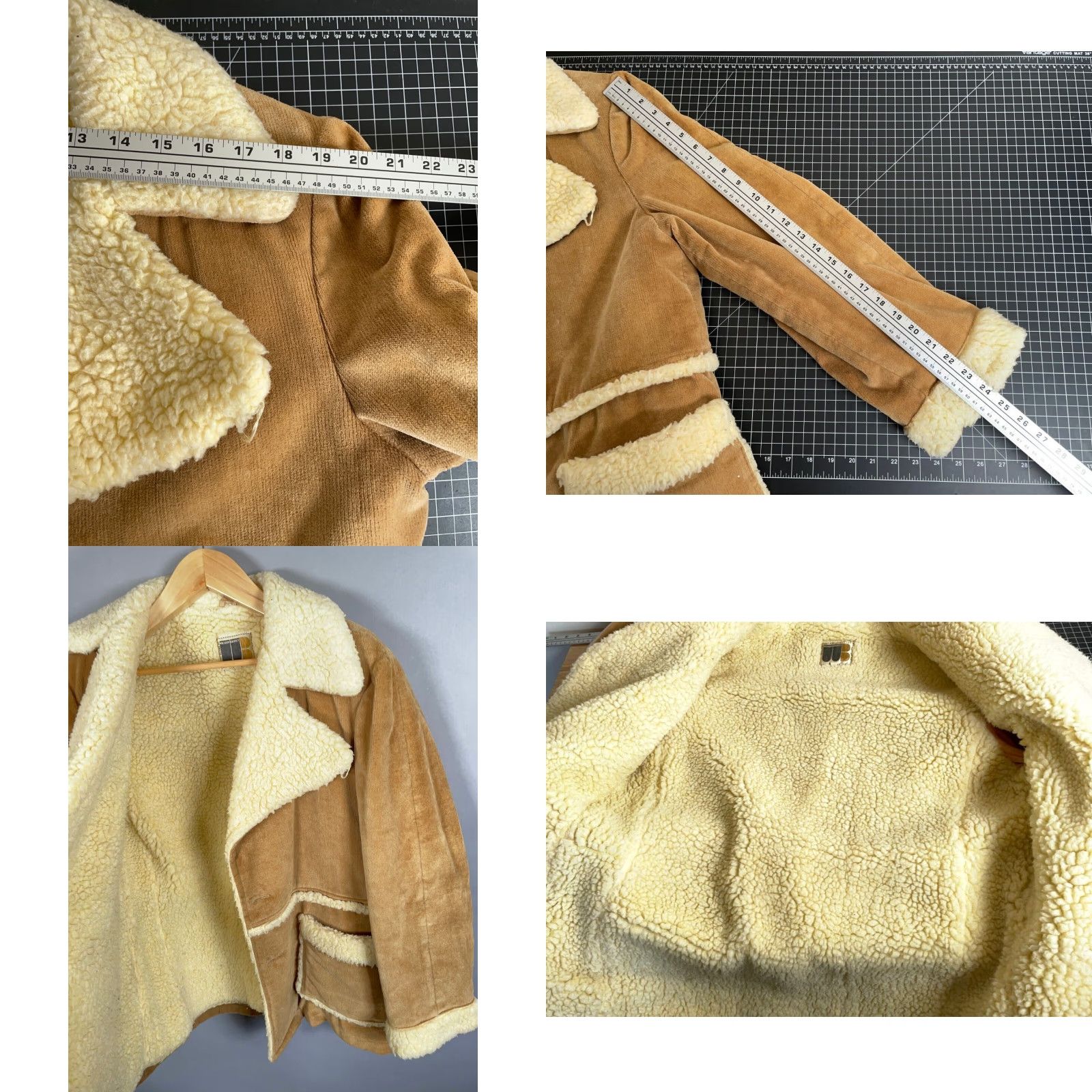 Marlboro VINTAGE William Barry Coat 70s Corduroy Sherpa Rancher Brown 44 Men's Western Style PEA COAT 80s Hipster Retro Lined Pockets Winter Fall Spring Size US S / EU 44-46 / 1 - 8 Thumbnail