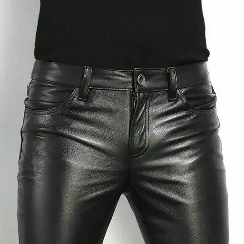 Jean Faux Leather Skinny Pants Size US 36 / EU 52 - 3 Thumbnail