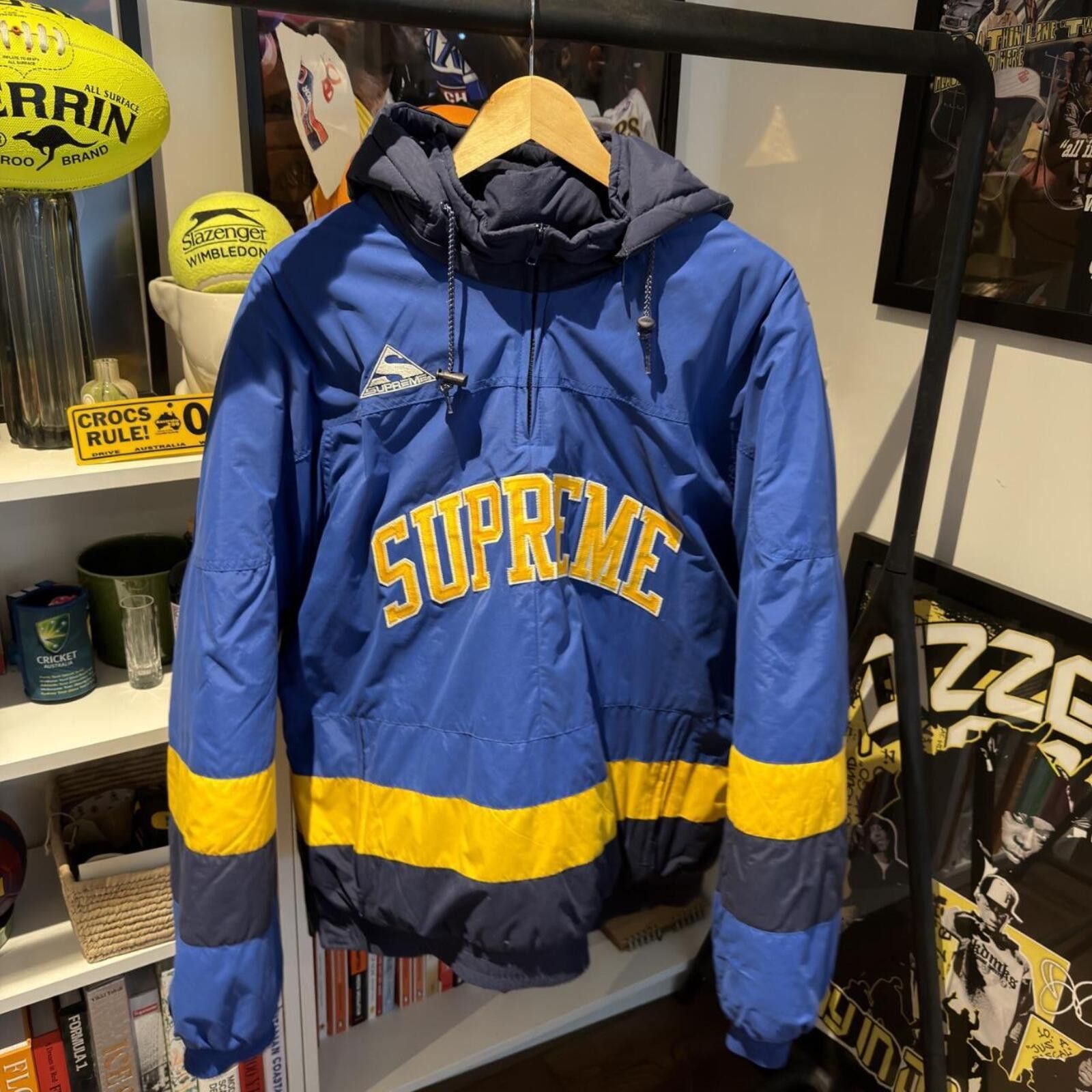 Supreme Supreme 17AW Blue Nylon Puffy Hockey Jacket Size US L / EU 52-54 / 3 - 1 Thumbnail
