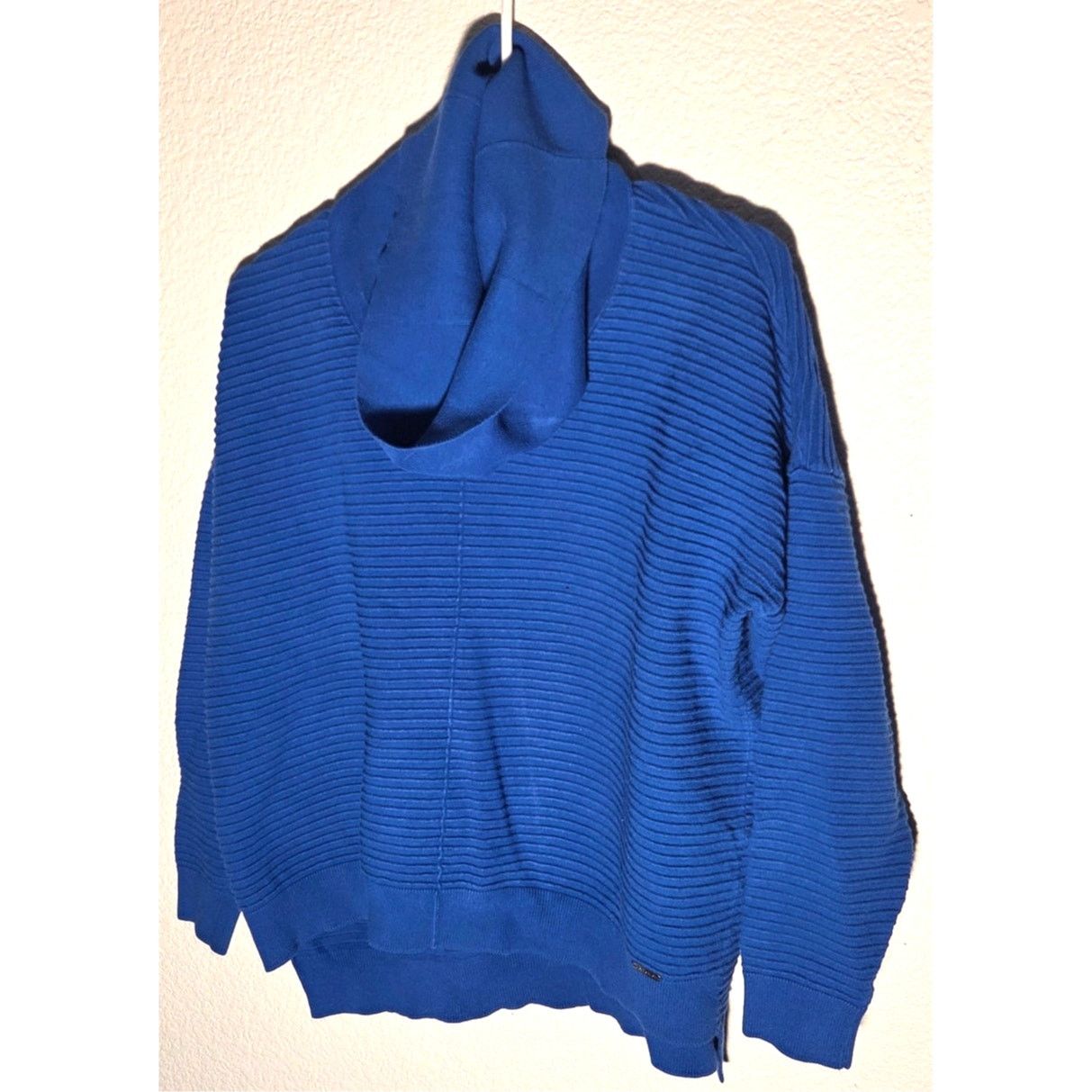Calvin Klein Chic Blue Calvin Klein Performance Waffle-Knit Turtle Neck Size M / US 6-8 / IT 42-44 - 3 Thumbnail