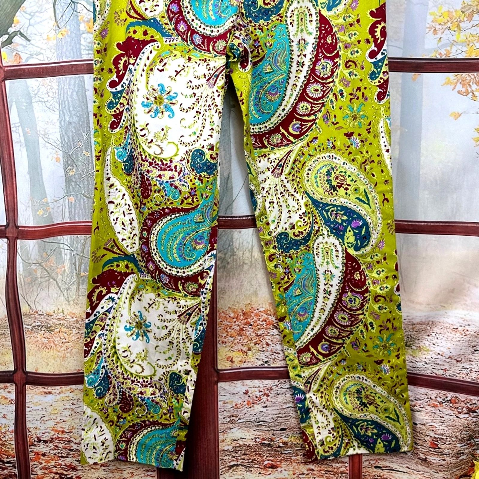 Other Sally Bridge Audrey Dress Pants - Paisley - size M Size 29" - 4 Thumbnail