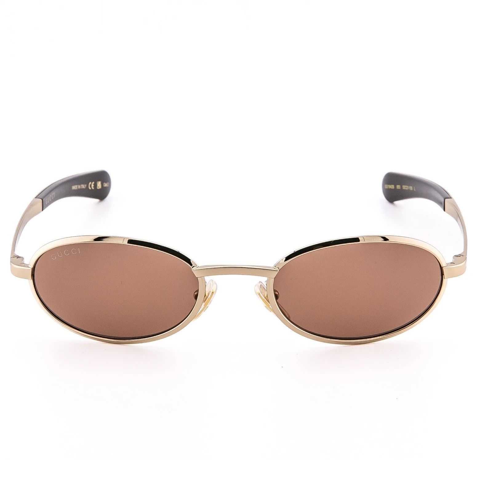 Gucci GUCCI GG1942S 1942 Gold Brown 003 Oval Narrow Metal Size ONE SIZE - 9 Thumbnail