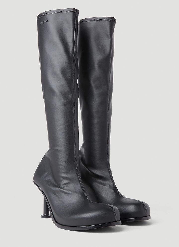 Balenciaga o1mt1gz1024 Mallorca Boot M80 Soft Leather in Black Size US 6 / IT 36 - 2 Thumbnail