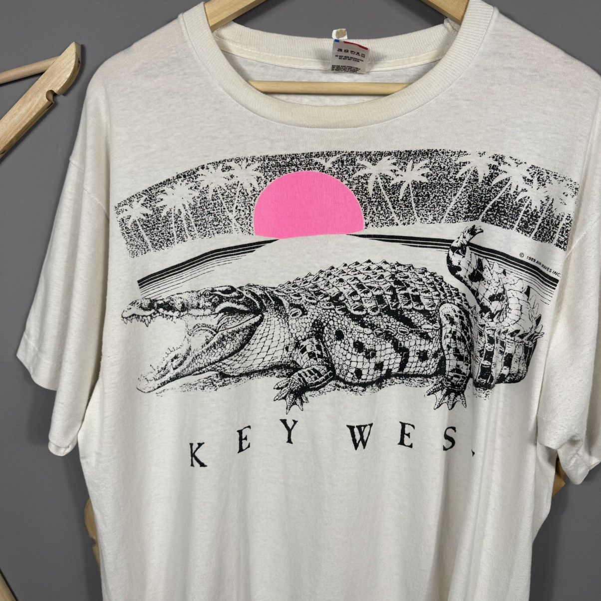 Vintage Vintage 1989 Key West Crocodile T-shirt Size US XL / EU 56 / 4 - 13 Thumbnail