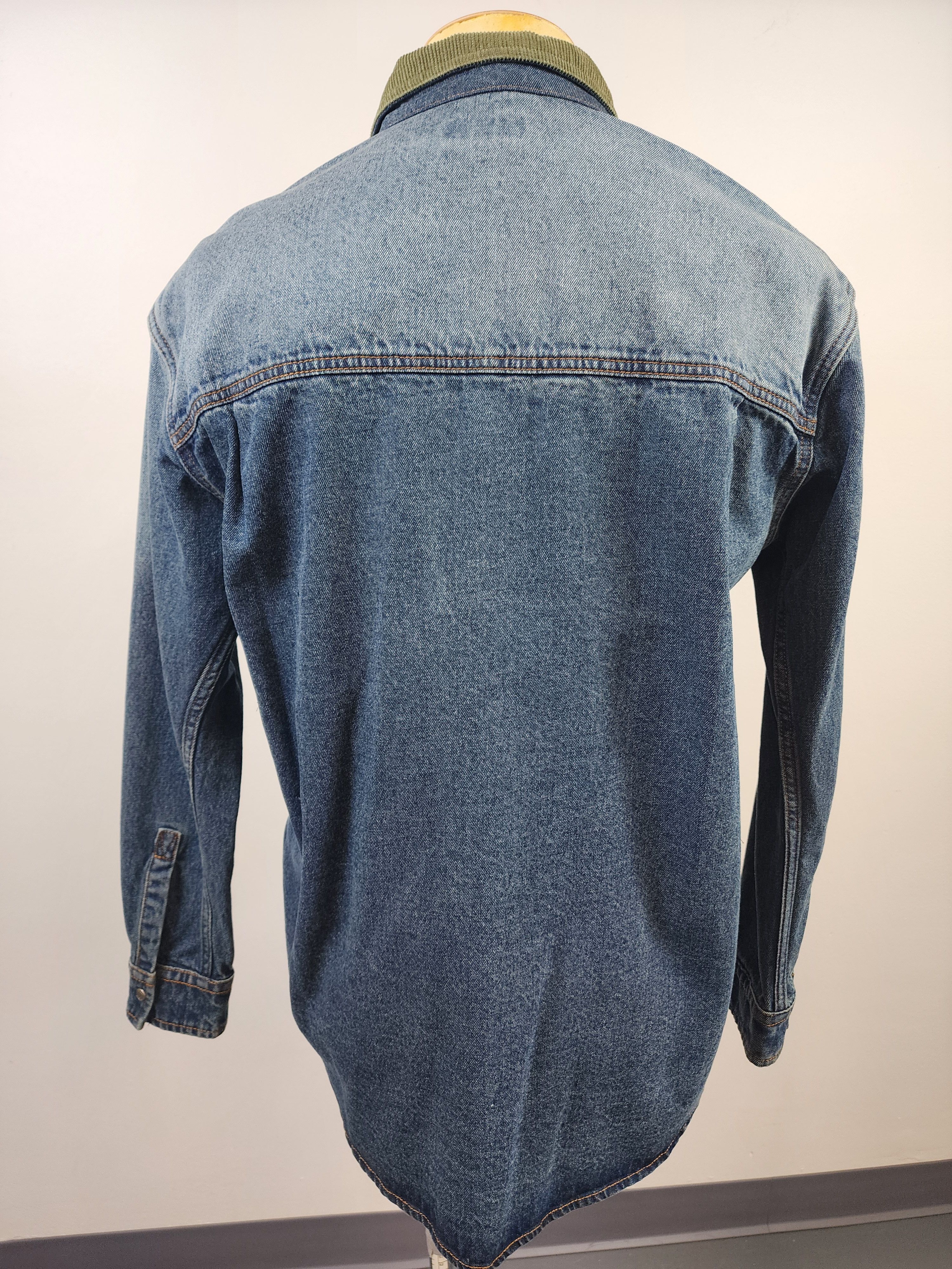 Other Five CM Blue Denim Jean Button Front Shacket Camo Shirt Size US S / EU 44-46 / 1 - 3 Thumbnail
