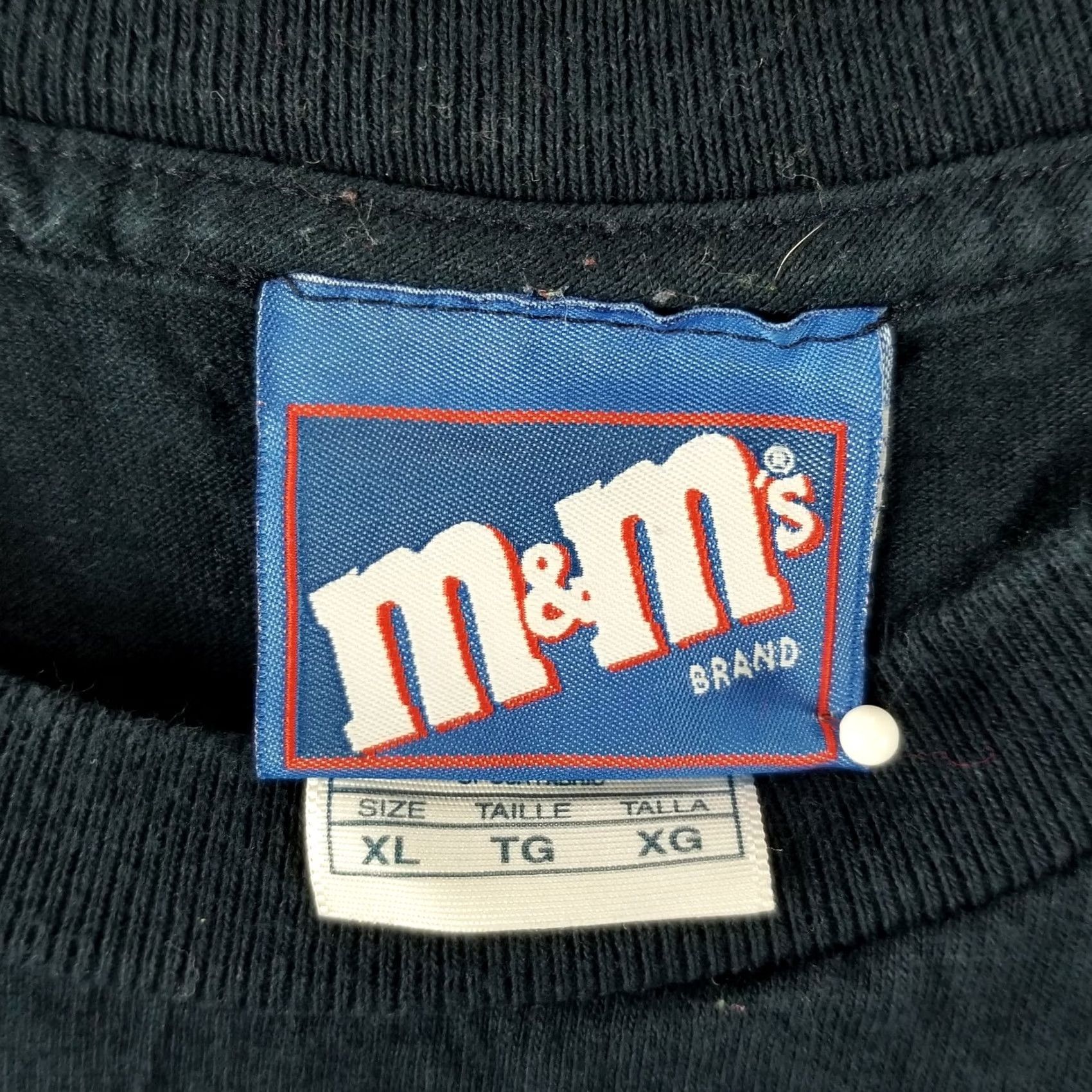 Vintage Vintage M&M Candy Promo T Shirt Mens XL Black Crew Neck Short Sleeve Cotton Polyester Logo Graphic Print Candy Christmas 2000s Y2K M&Ms Sunsights Size US XL / EU 56 / 4 - 3 Thumbnail
