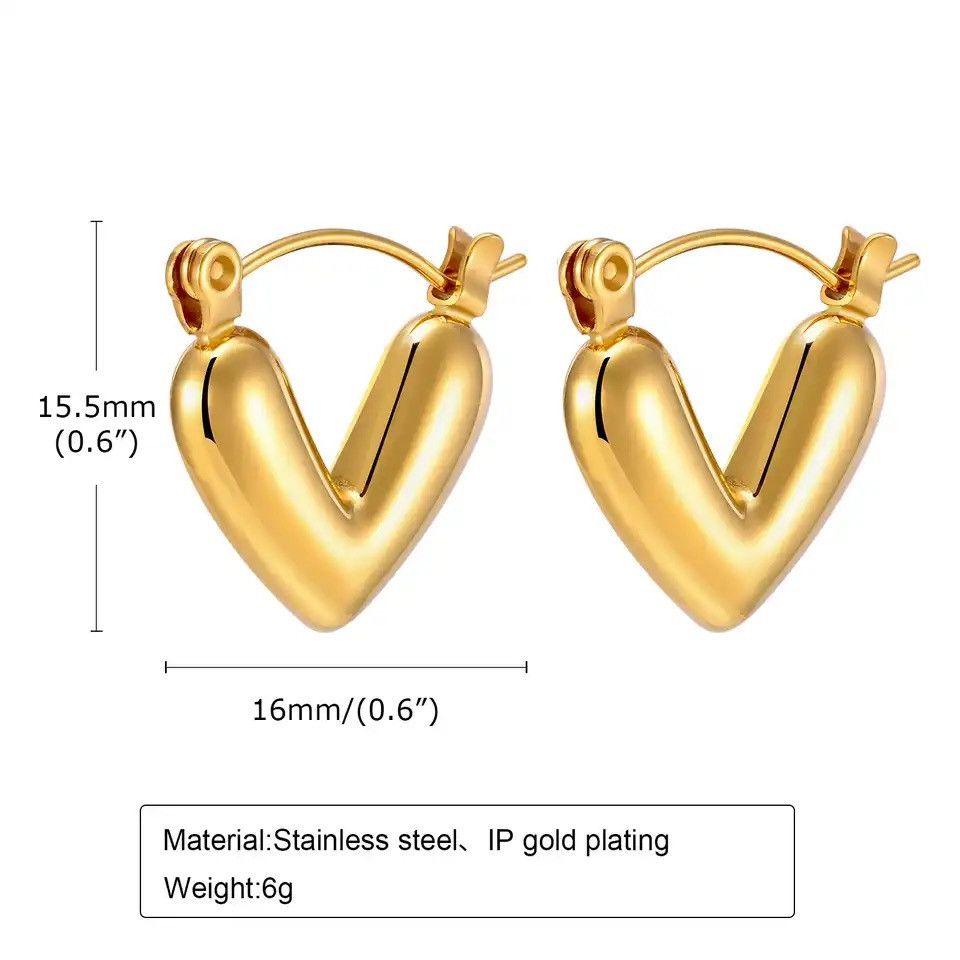 Other Trendy Heart Love Earrings Size ONE SIZE - 2 Thumbnail