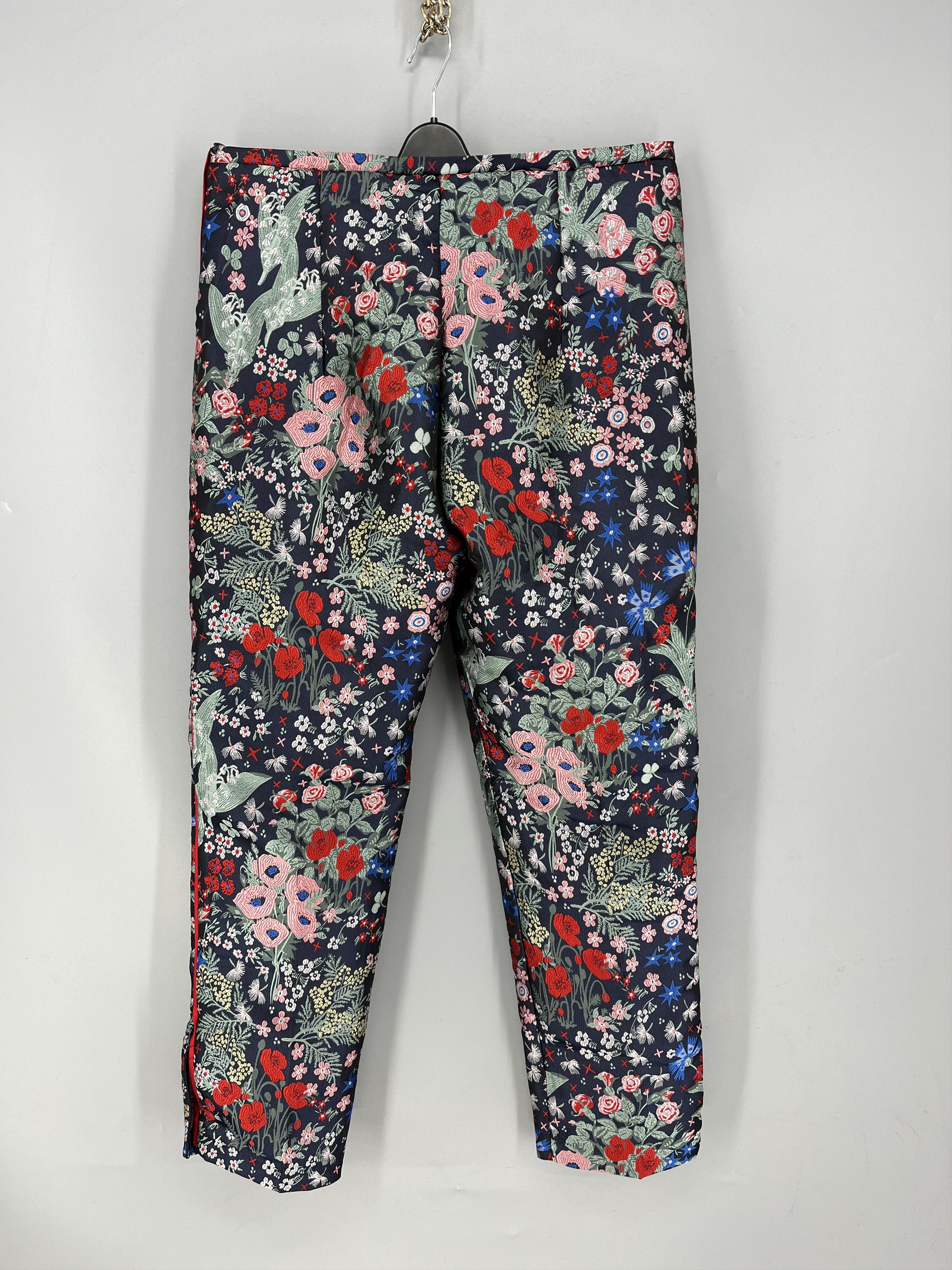 Vintage NEW SISTER JANE Floral Jacquard Trousers Size 32" / US 10 / IT 46 - 10 Thumbnail