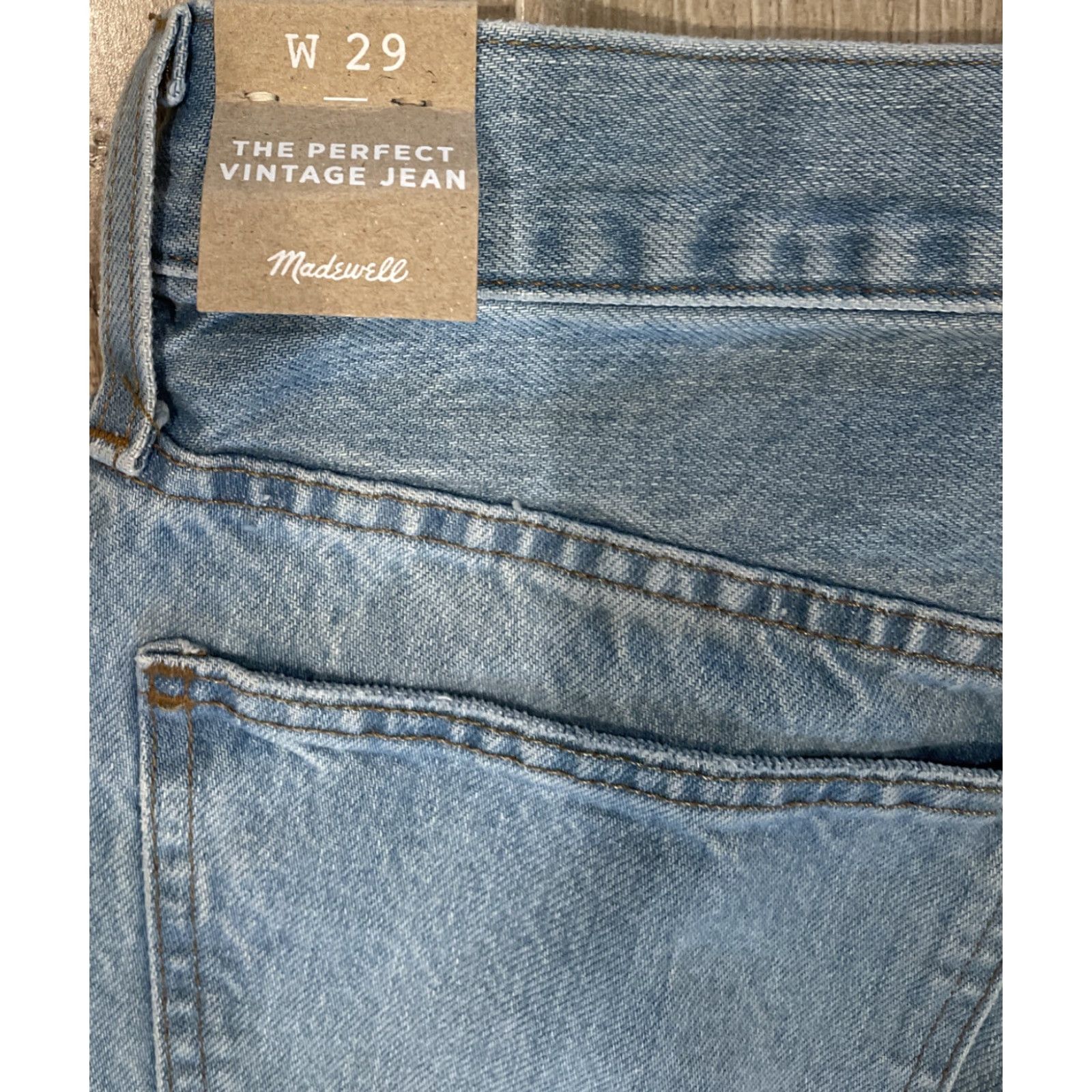 Madewell Madewell Perfect Vintage Jeans Women's High-Rise Light Wash Distressed 29 Blue Regular Size 29" - 8 Thumbnail