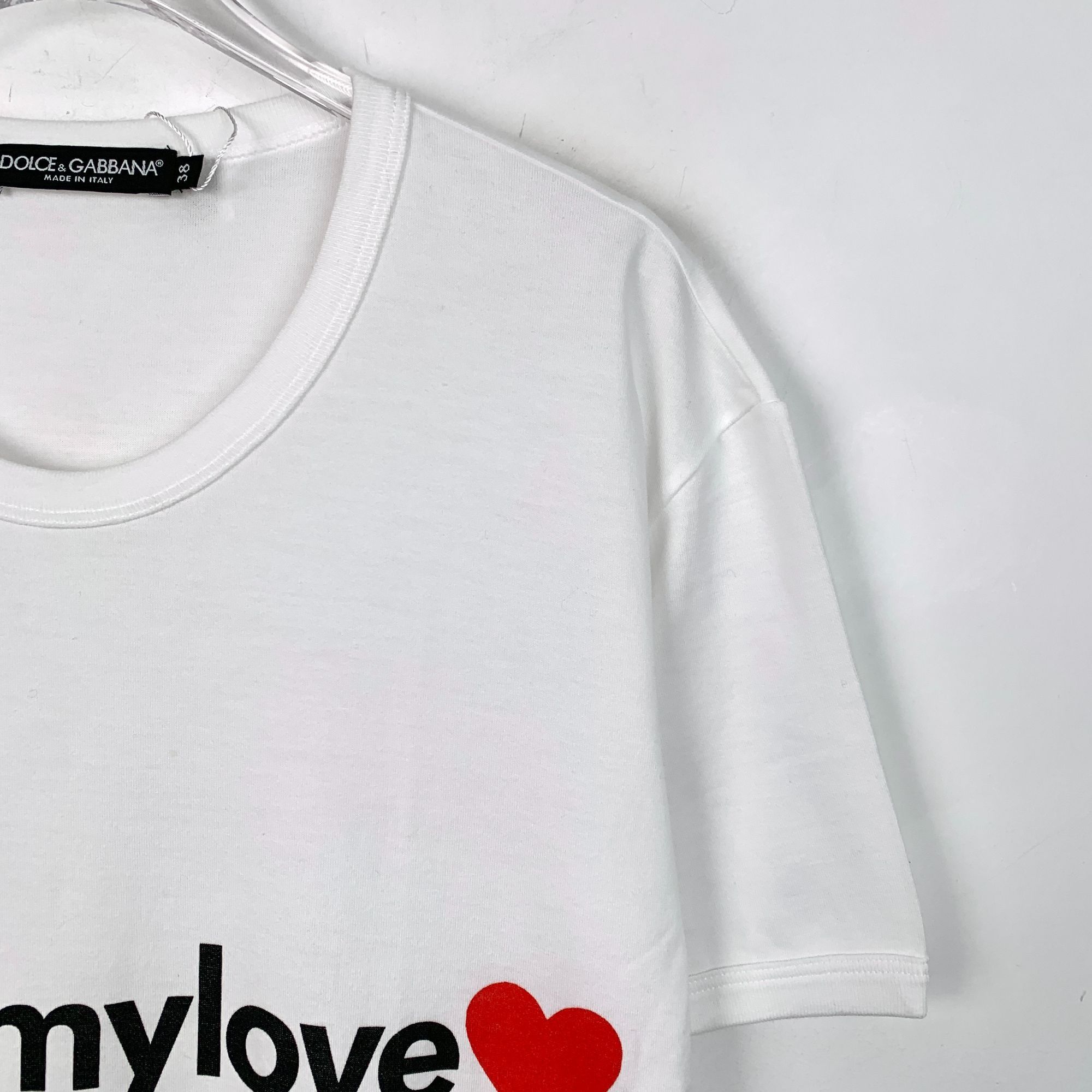 Dolce & Gabbana Dolce & Gabbana White Logo Print Crewneck T-shirt (Size 38/S Size S / US 4 / IT 40 - 6 Thumbnail