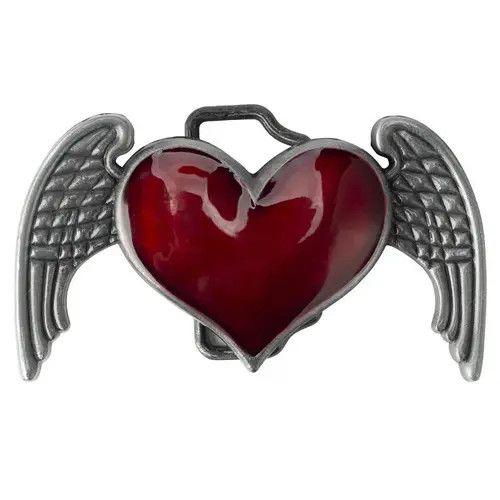 VIBE Red Angel Heart belt buckle ( no belt ) Size ONE SIZE - 6 Thumbnail