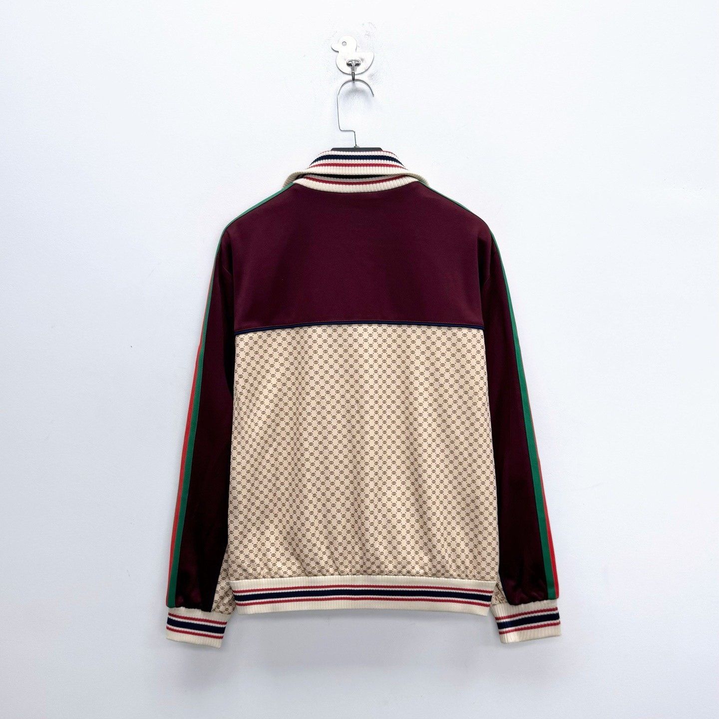 Gucci Gucci Patchwork Double G Red-Green Web Zip Jacket Size US M / EU 48-50 / 2 - 2 Thumbnail