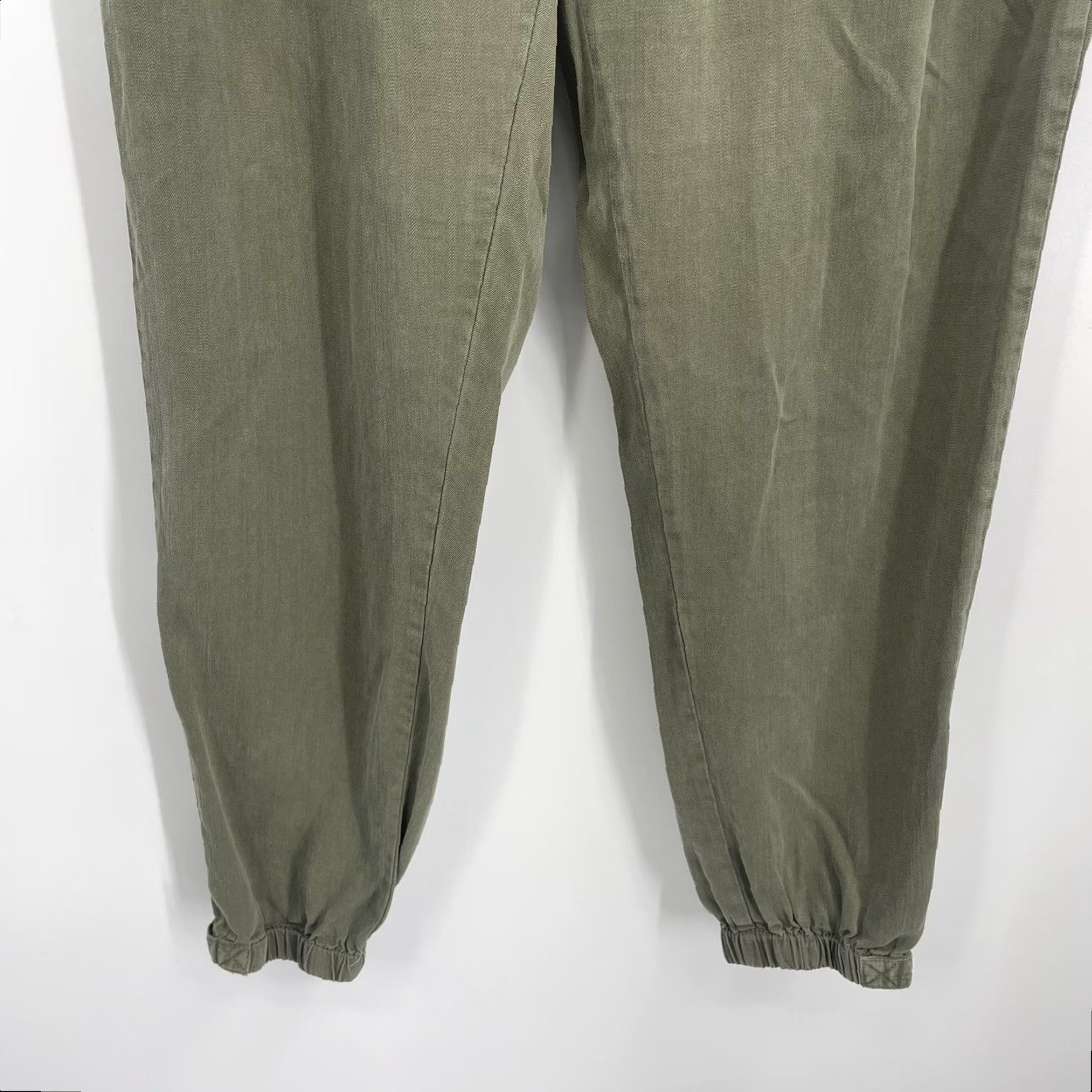 Olive Carly Jean Jogger Pants Womens Large Olive Green Tapered Drawstring Pockets Casual Size 36" / US 14 / IT 50 - 3 Thumbnail
