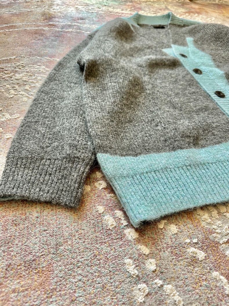 Undercover UNDERCOVER Patchwork V-Neck Wool Sweater Intricately Geomet Size US XL / EU 56 / 4 - 6 Thumbnail