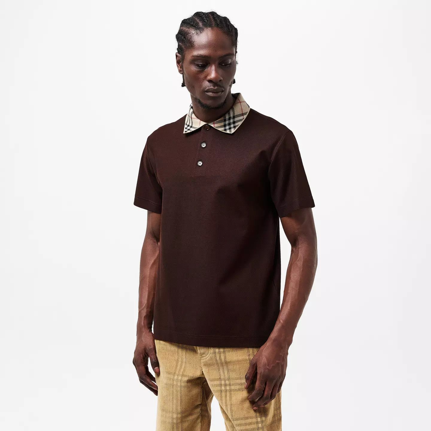 Burberry o1g2r1mq0426 Short Sleeve Polo Shirt in Brown Size US L / EU 52-54 / 3 - 3 Thumbnail