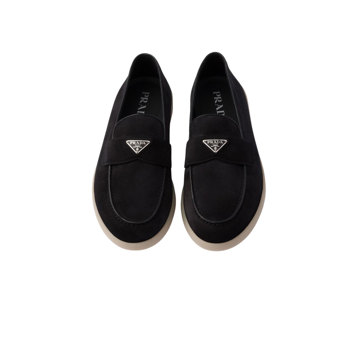 Prada PRADA $995 Black Suede Loafers New And Authentic (Men's size Size US 7 / EU 40 - 3 Thumbnail