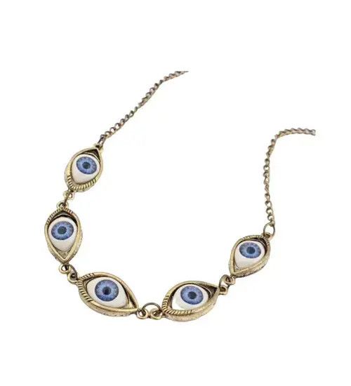 Jewelry Streetwear Eye Trippy Evil Jewerly Necklace Chain Art Size ONE SIZE - 1 Thumbnail