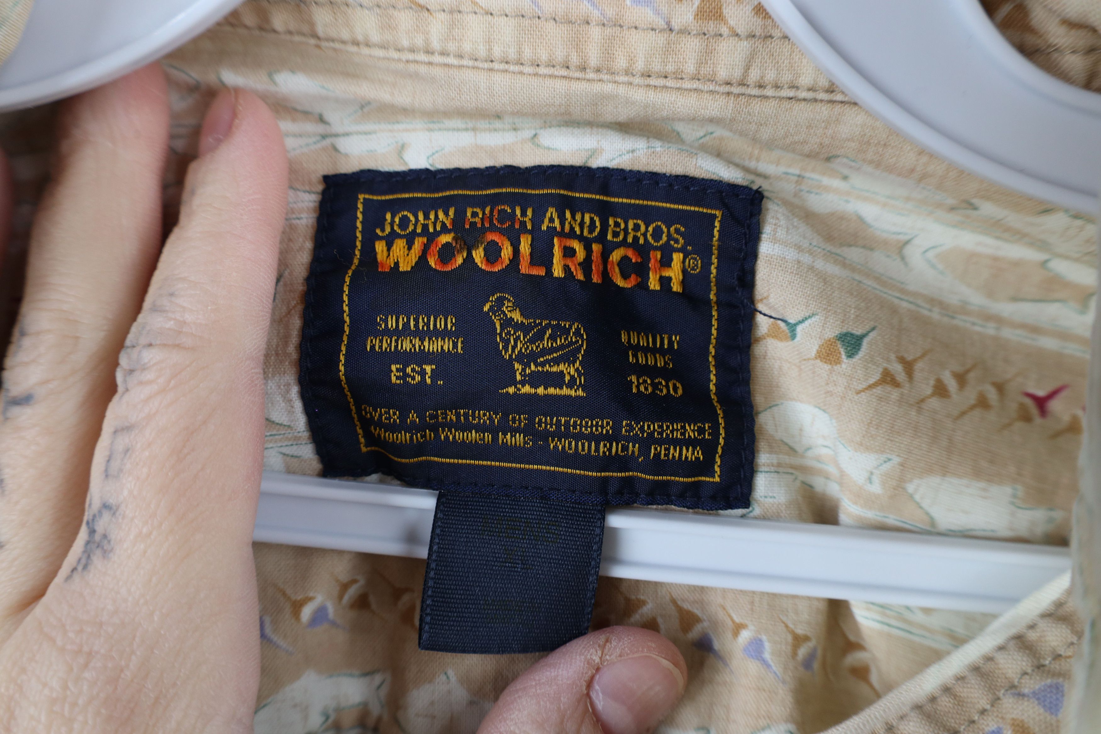 Vintage × Woolrich Woolen Mills Vintage 90s Woolrich Over Print Short Sleeve Button Shirt Size US XXL / EU 58 / 5 - 10 Thumbnail