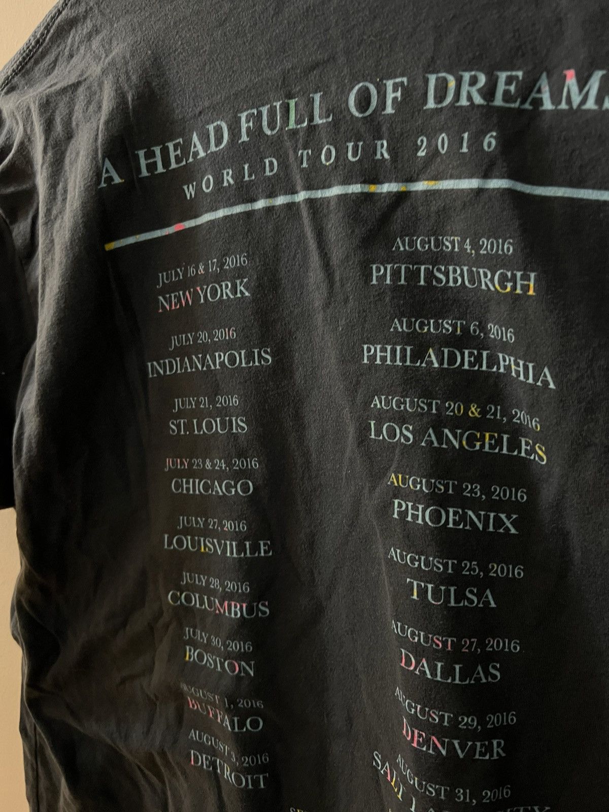 Band Tees Crazy Y2K Coldplay Tour Concert Tee Size US M / EU 48-50 / 2 - 5 Thumbnail