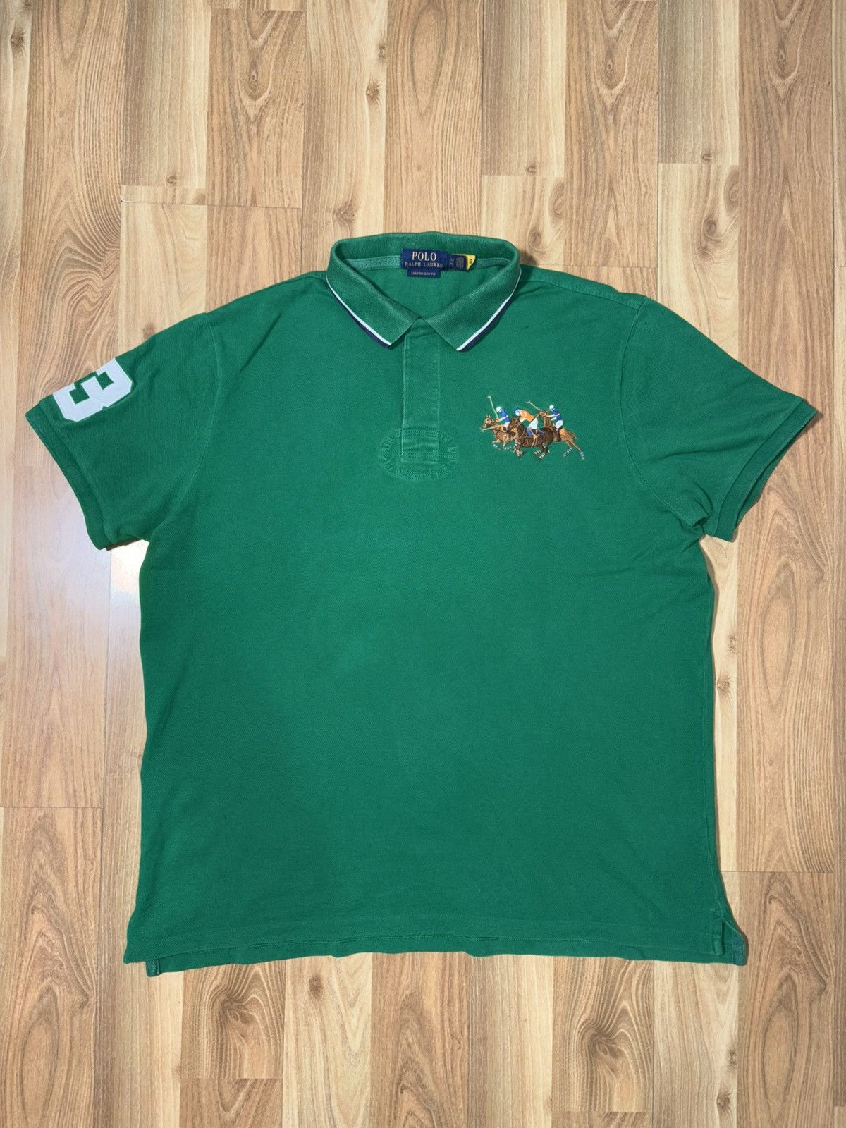 Polo Ralph Lauren Polo Ralph Lauren Triple Pony Polo Shirt XL Custom Slim Fit Size US XL / EU 56 / 4 - 2 Thumbnail