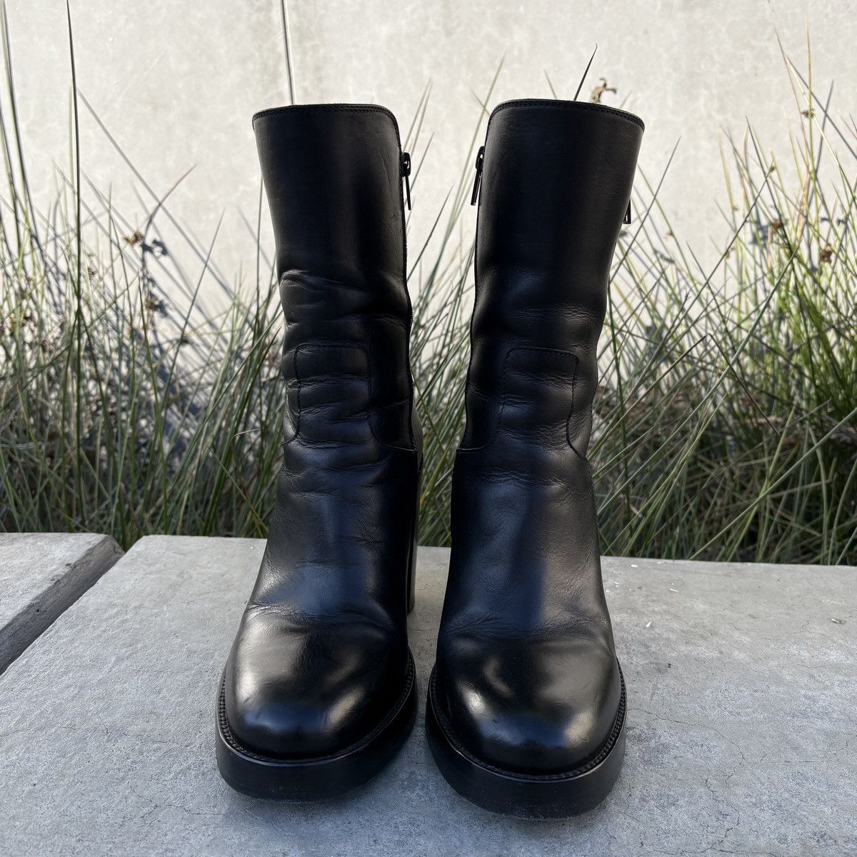 Ann Demeulemeester Ann Demeulemeester Leather Boots Size US 7.5 / IT 37.5 - 2 Thumbnail