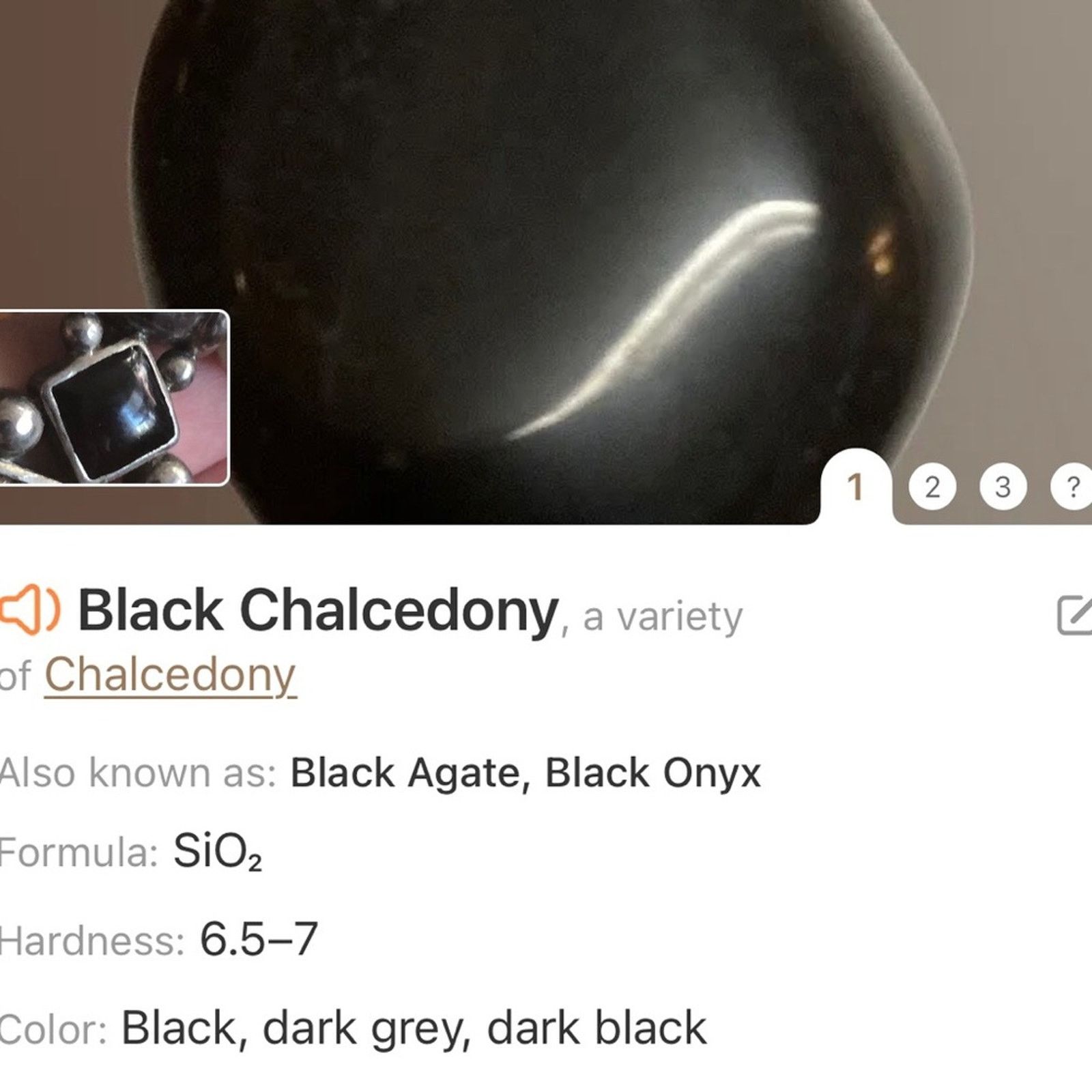 Handmade Handcrafted repurpose black chalcedony Pearl necklace Size ONE SIZE - 12 Thumbnail