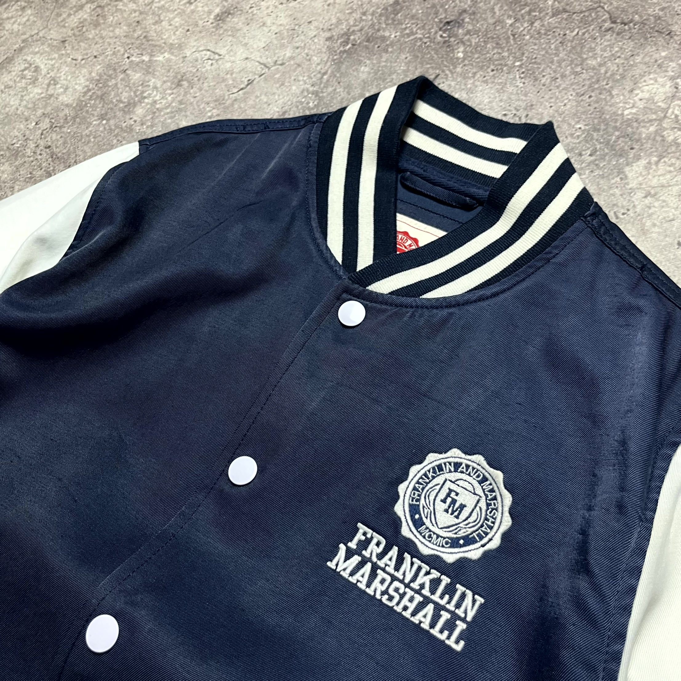 Franklin & Marshall Franklin Marshall College Varsity Bomber Jacket Navy Mens L Size US L / EU 52-54 / 3 - 4 Thumbnail