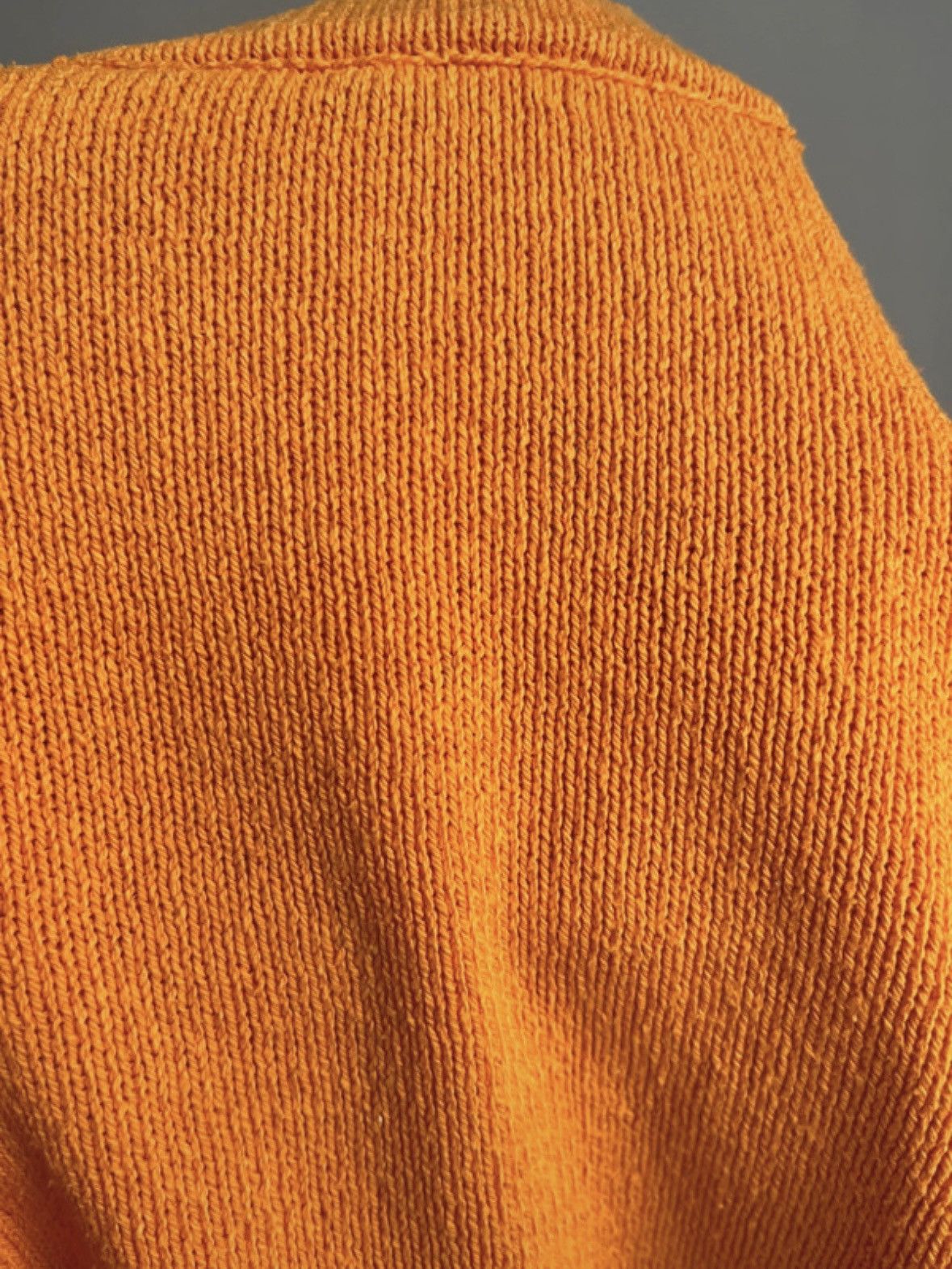 Stone Island Rare 90’s Massimo Osti Patch Orange Cotton Crew Neck Long Sleeve Jumper Pullover Sweater Size US M / EU 48-50 / 2 - 9 Thumbnail