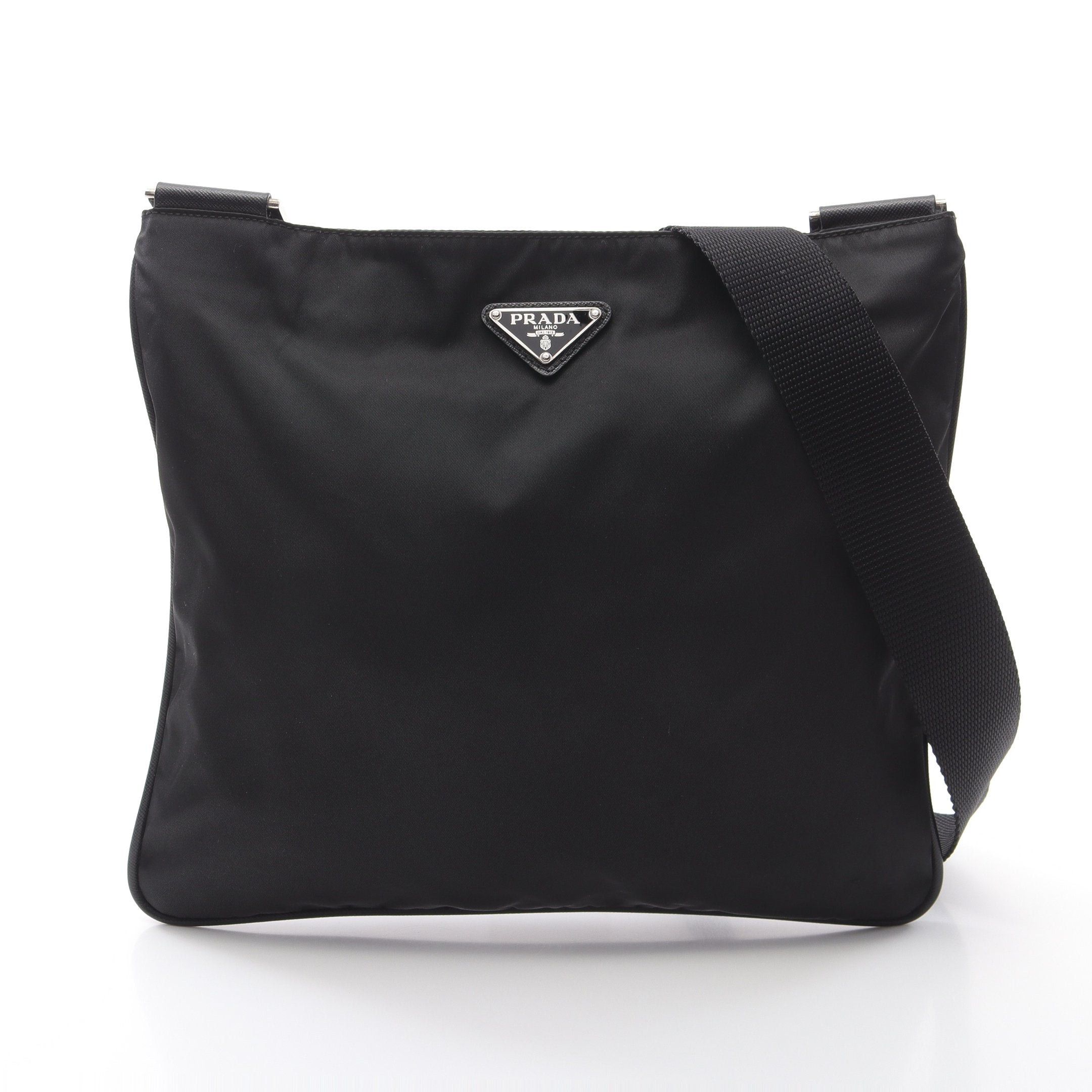 Prada Prada Shoulder Bag Nylon Saffiano Leather Black Size ONE SIZE - 1 Thumbnail