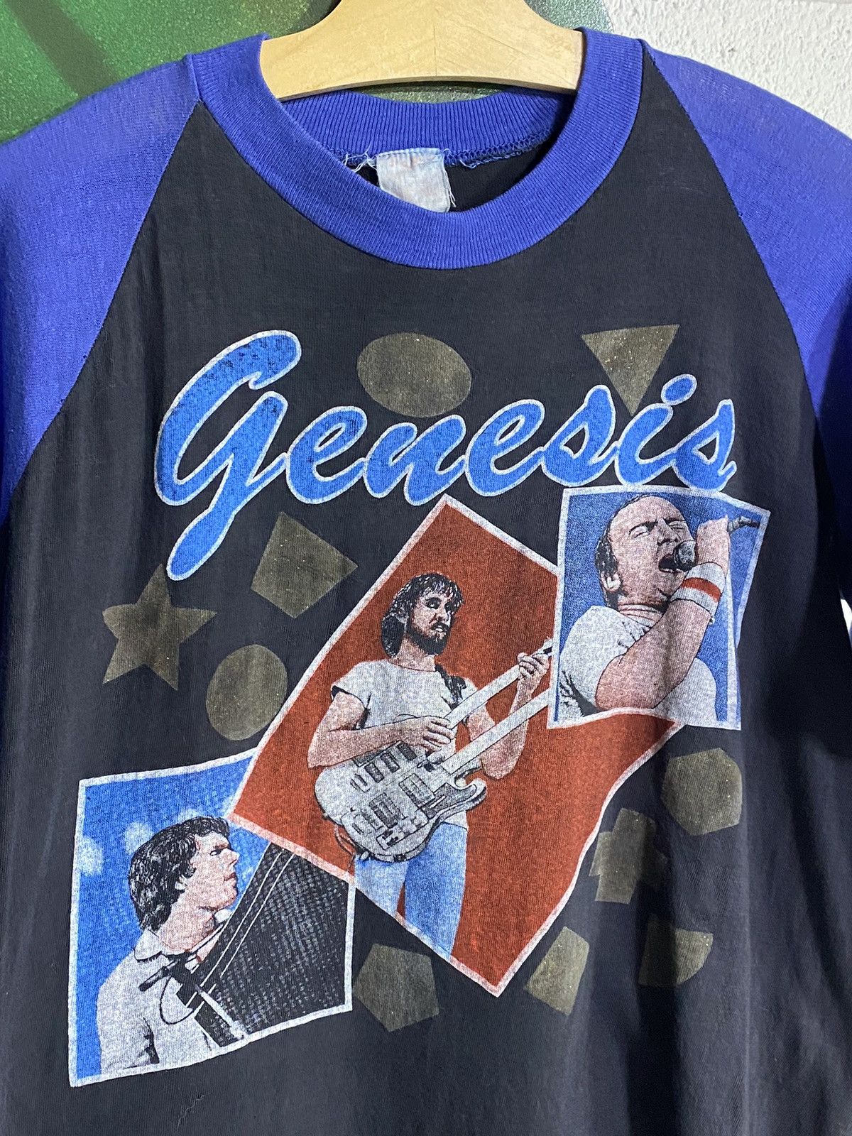 Band Tees × Vintage Genesis tour tee raglan (royal tag) Men’s Sz S - Thrashed Size US S / EU 44-46 / 1 - 5 Thumbnail